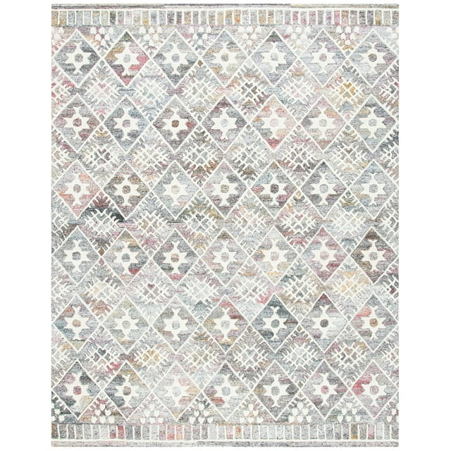SAFAVIEH Roslyn Desi Geometric Area Rug, Red/Ivory, 9' x 12'