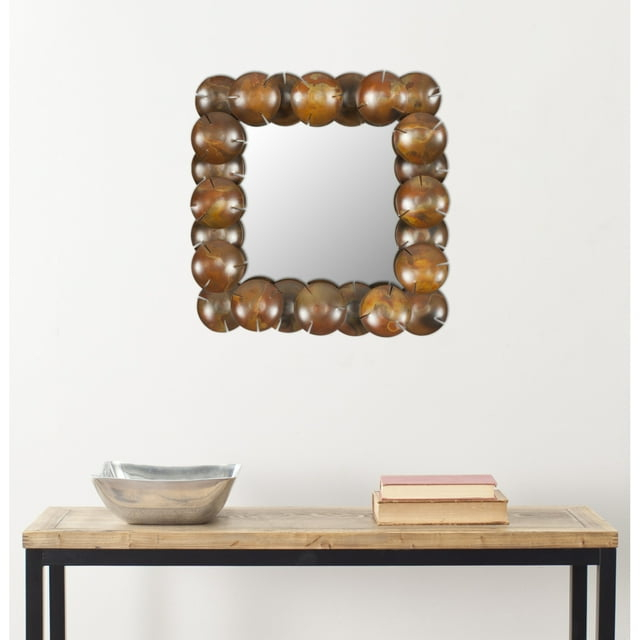 SAFAVIEH Round Cup Mirror Copper