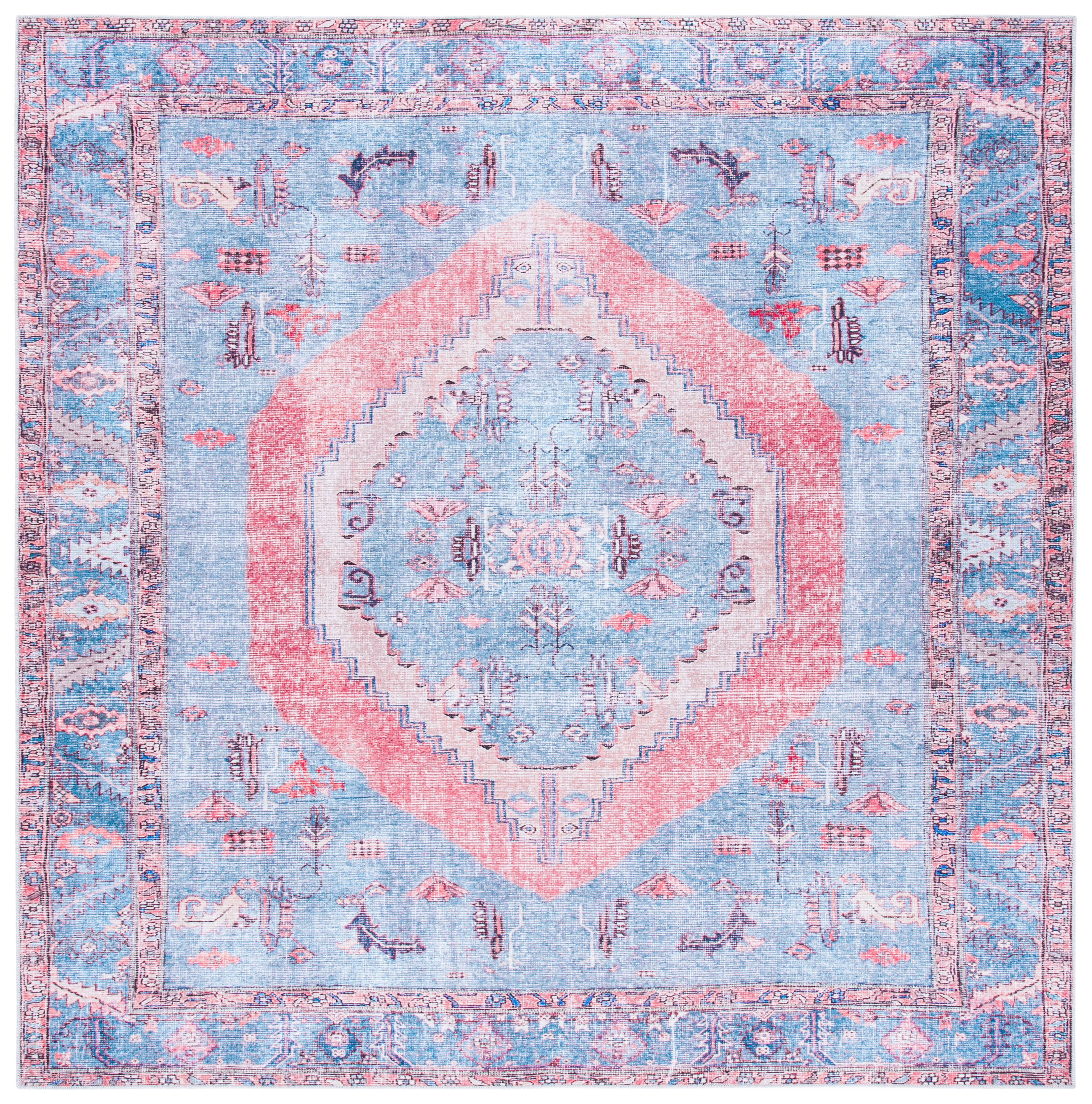 SAFAVIEH Serapi Collection SEP356J Light Blue / Beige Rug