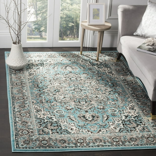 SAFAVIEH Skyler Collection SKY126M Blue / Ivory Rug