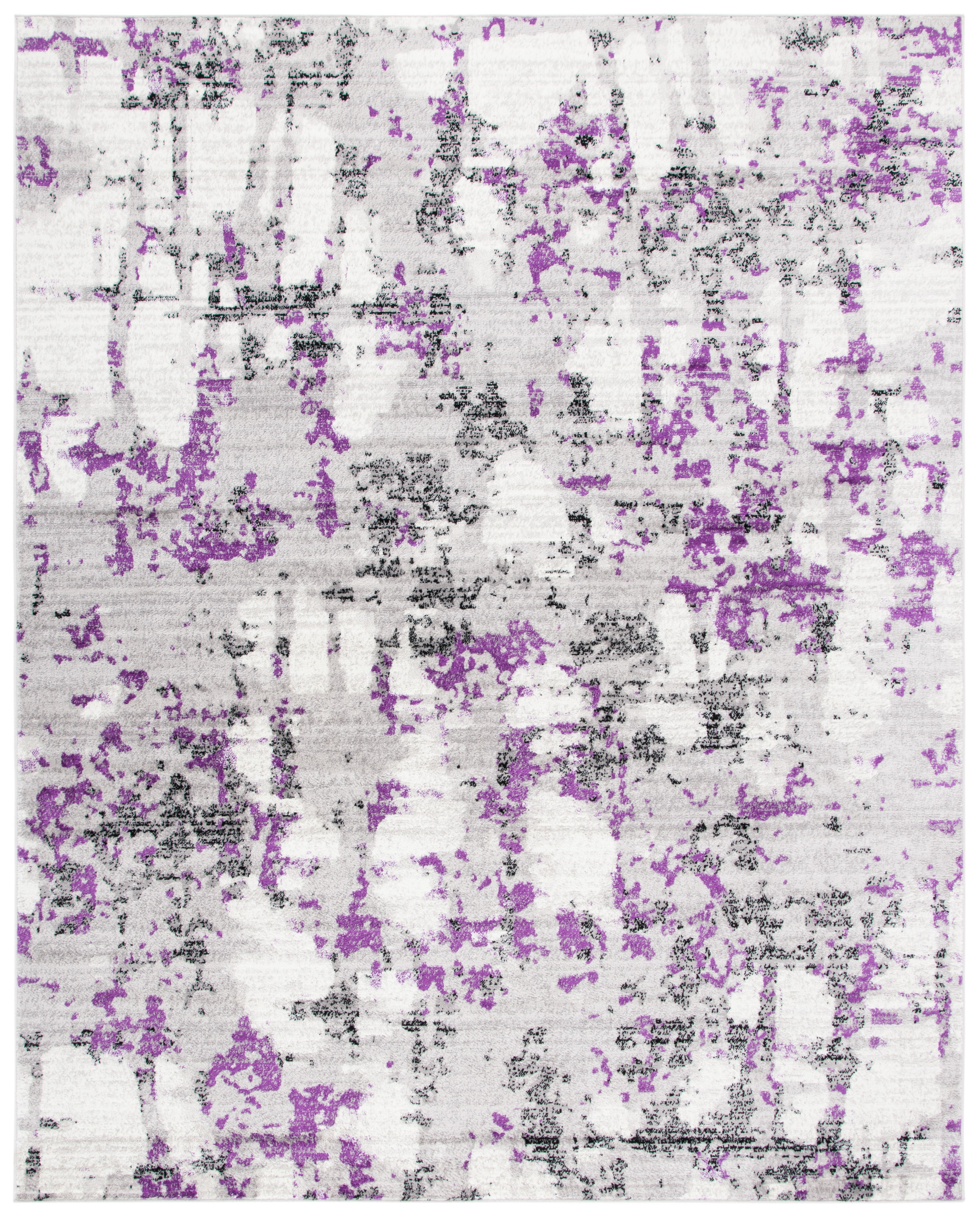 SAFAVIEH Skyler Langston Distressed Area Rug, Grey/Purple, 11' x 16'