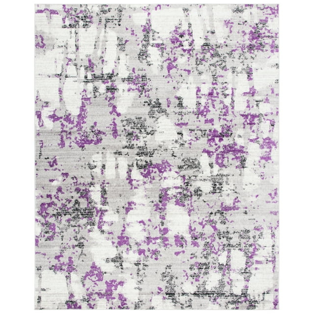 SAFAVIEH Skyler Langston Distressed Area Rug, Grey/Purple, 6' x 9'