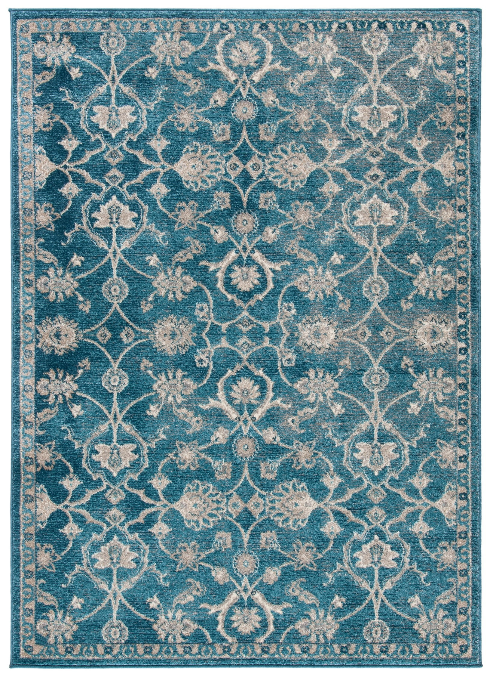 Sofia SOF386 Power Loomed Indoor Accent Rug - Blue/Beige - 3'x5' - Safavieh.