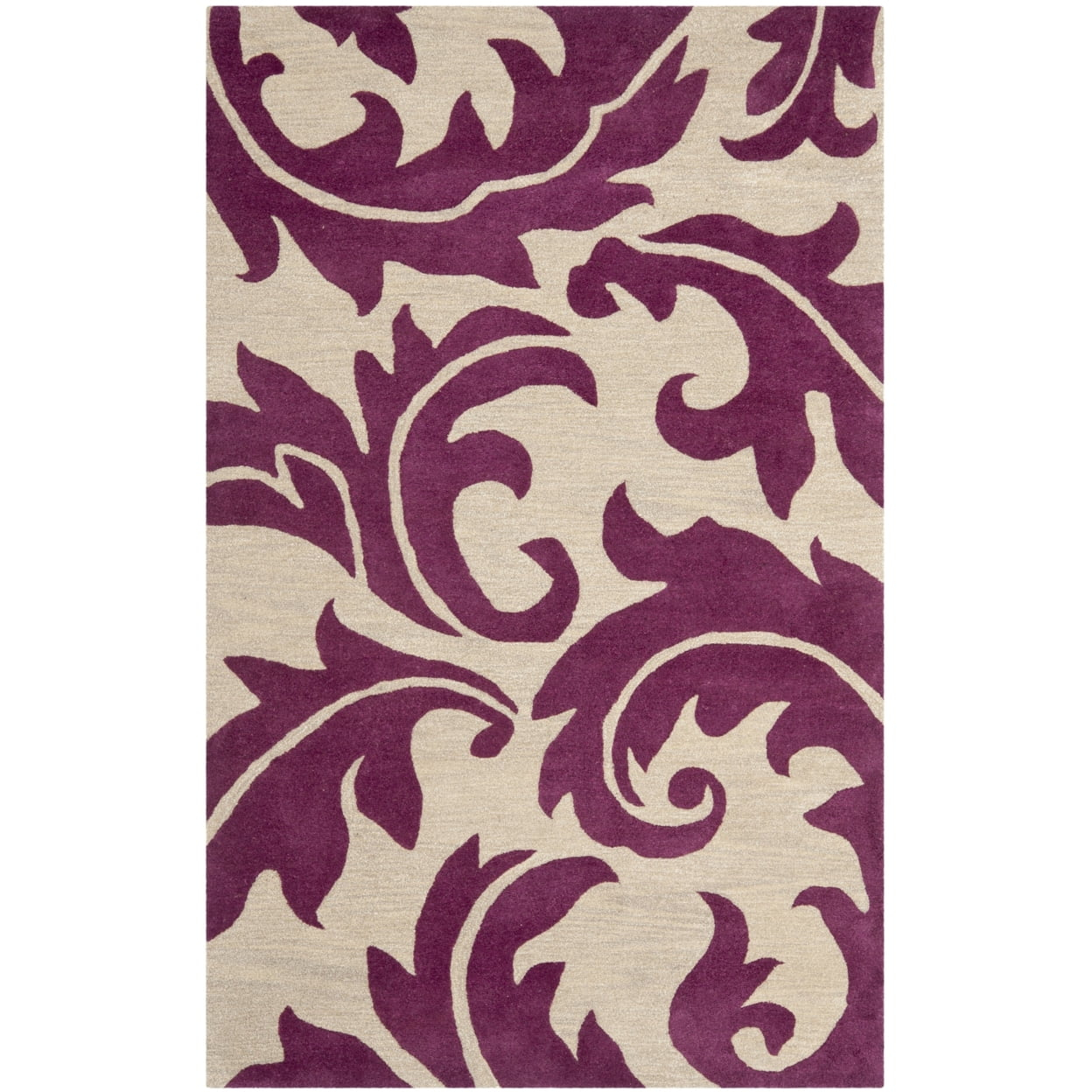 Soho SOH841 Hand Tufted Accent Rug - Purple/Beige - 2'x3' - Safavieh.