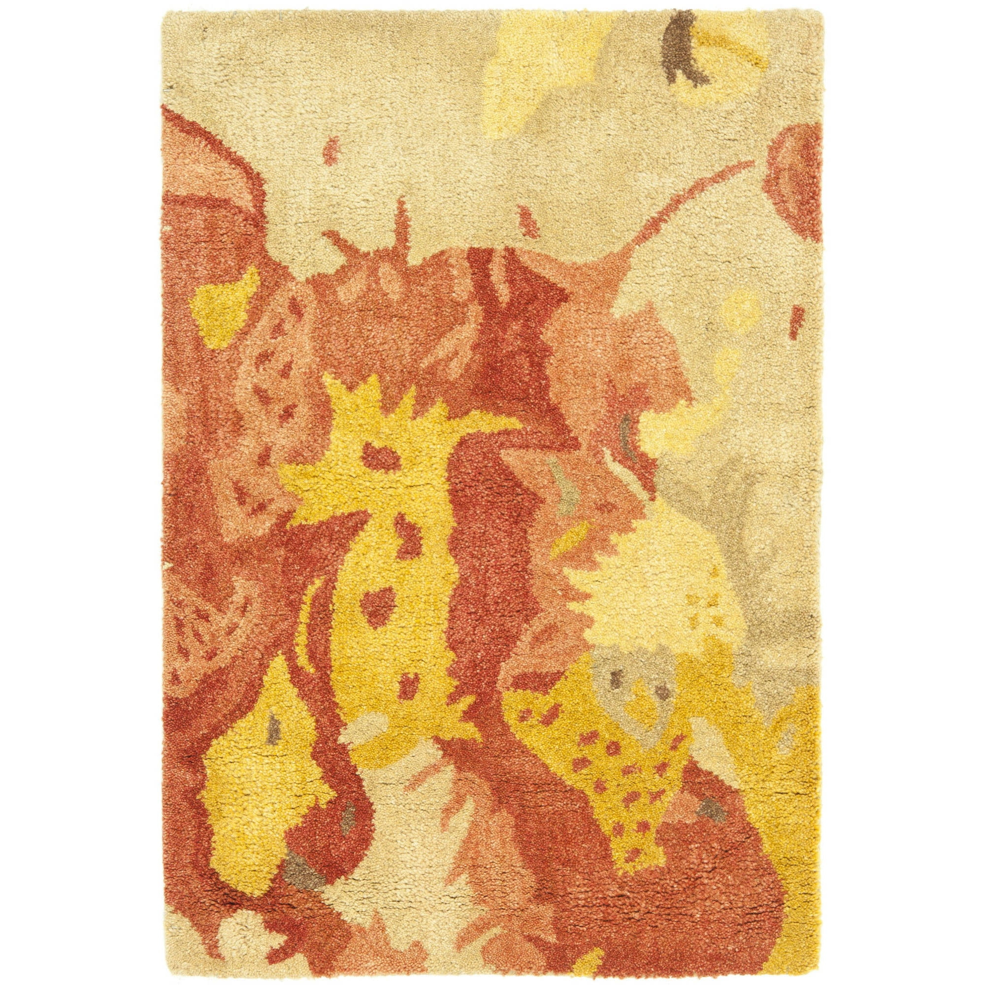 Soho SOH216 Hand Tufted Accent Rug - Beige/Multi - 2'3"x4' - Safavieh.