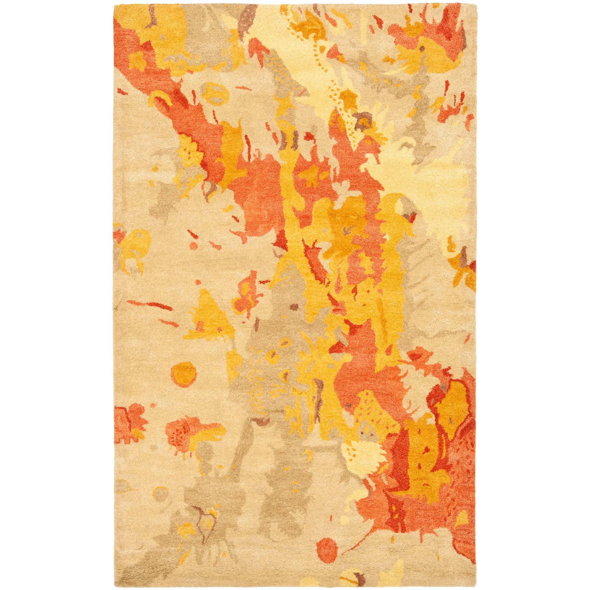 Soho SOH216 Hand Tufted Indoor Area Rug - Beige/Multi - 3'6"x5'6" - Safavieh