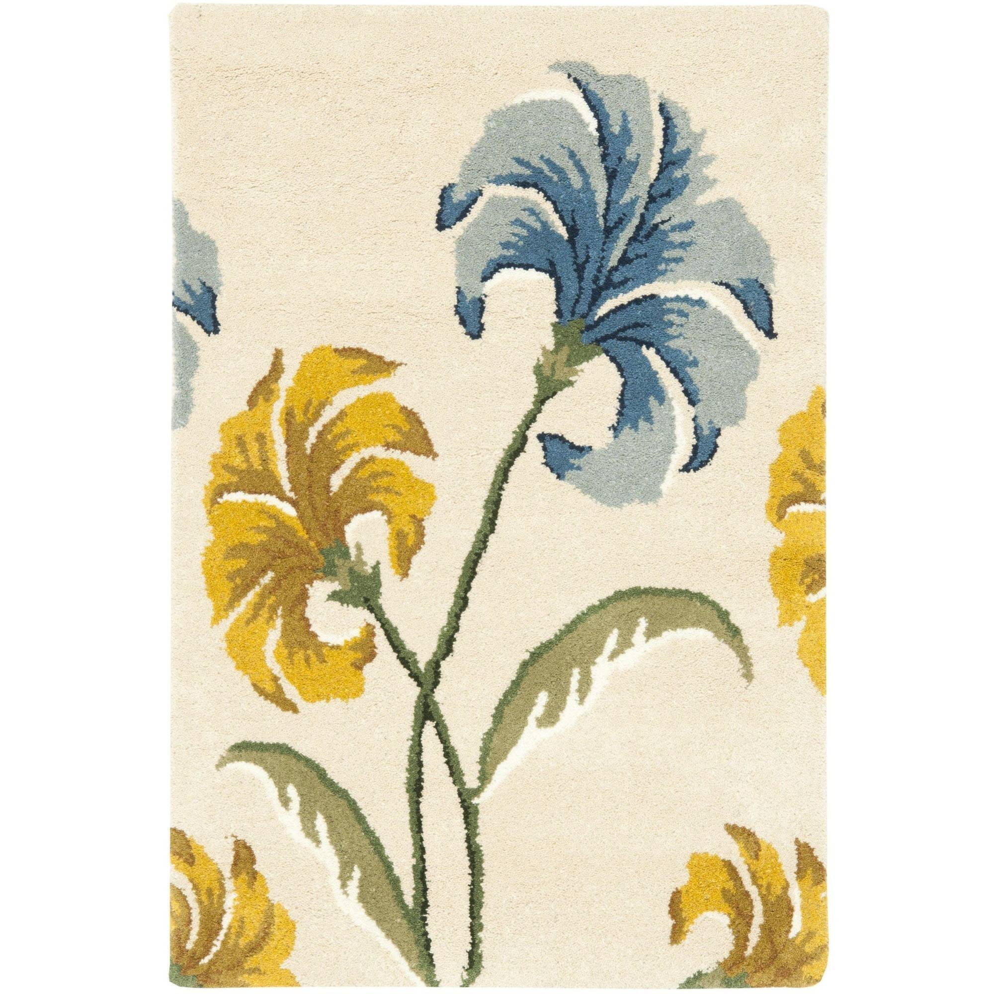 SAFAVIEH Soho Noah Floral Wool Area Rug, Beige/Multi, 2' x 3'