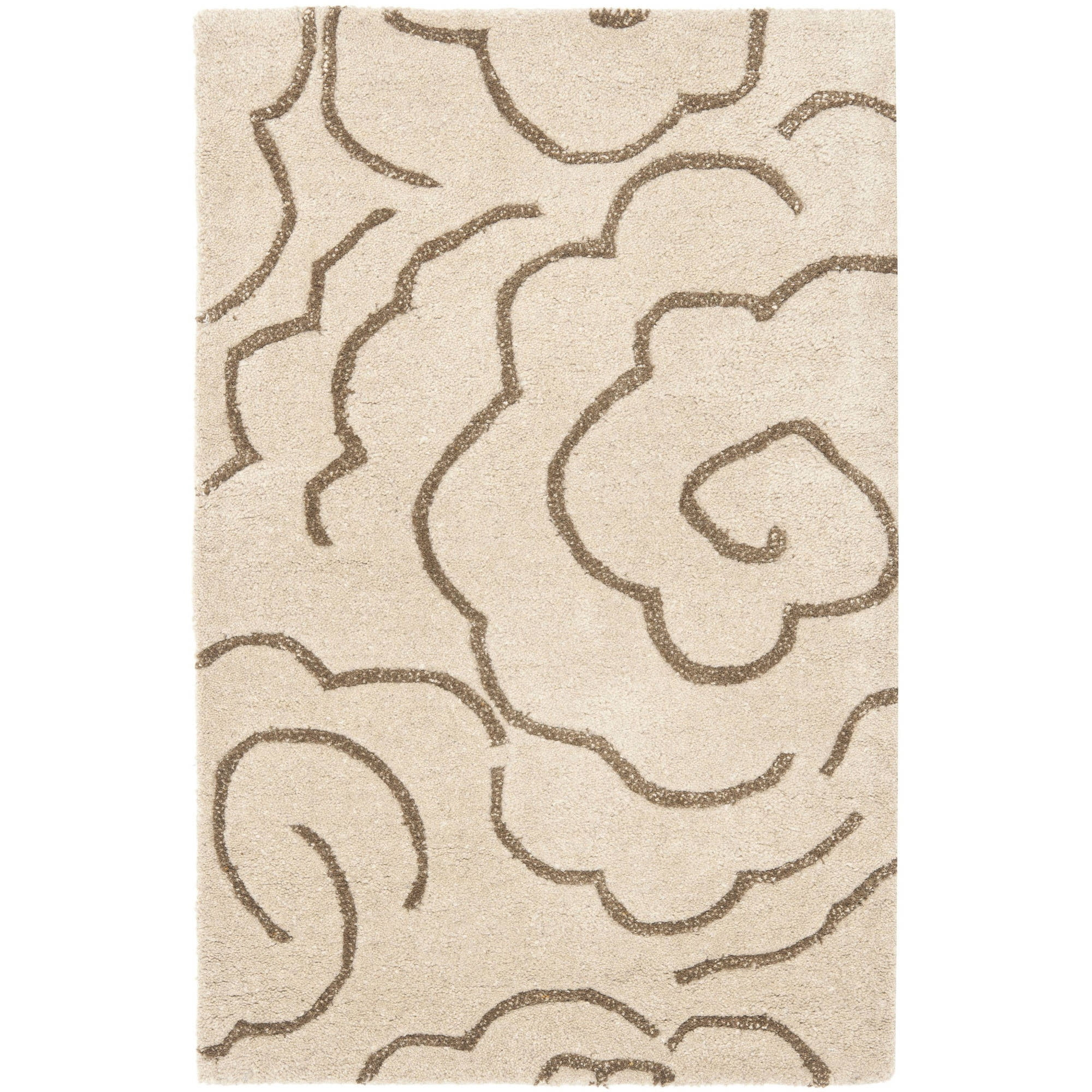 SAFAVIEH Soho Trinity Floral Wool Area Rug, Beige/Multi, 2' x 3'