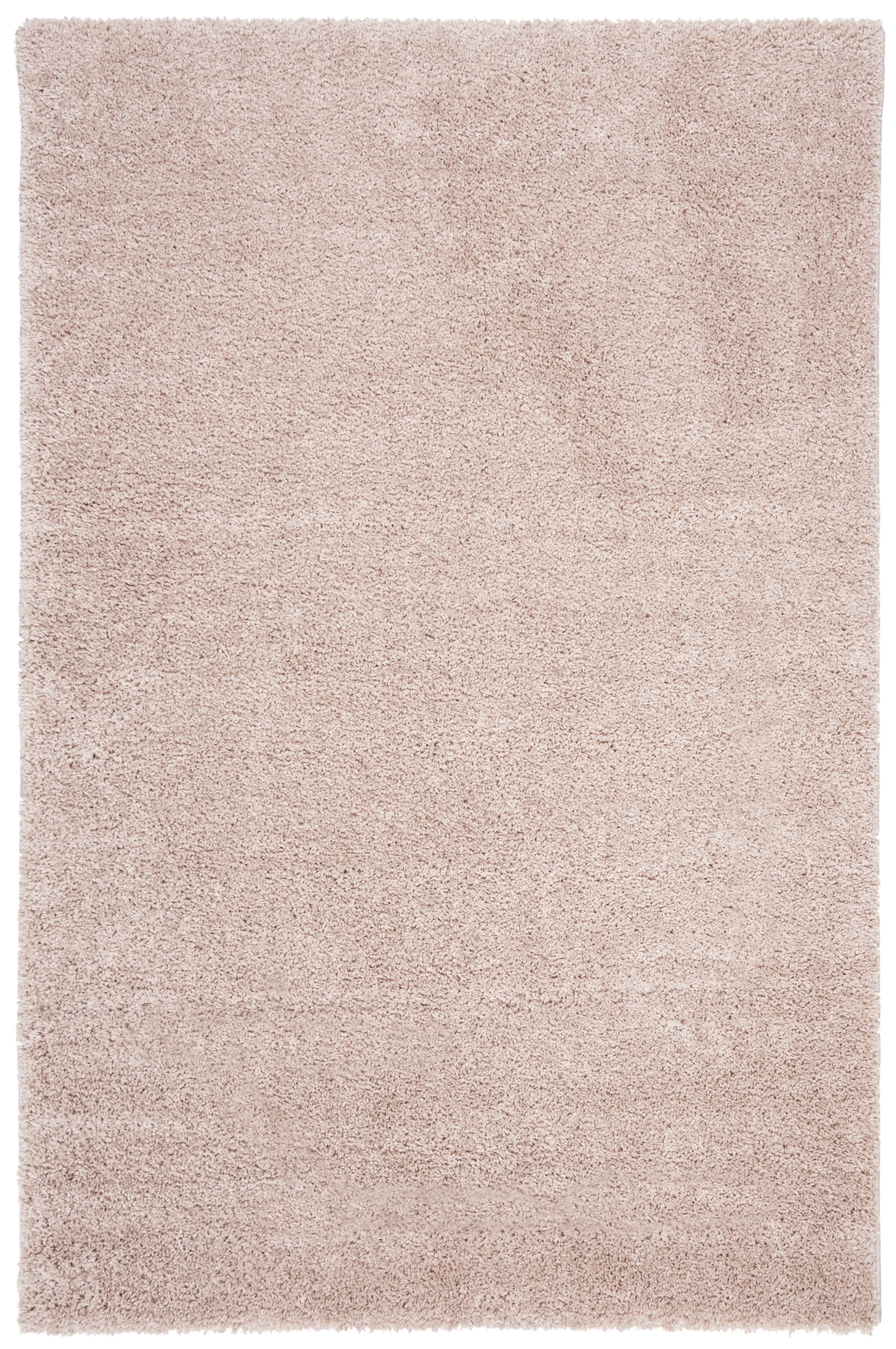 SAFAVIEH Solo Dulcibella Solid Plush Shag Area Rug, Beige, 4' x 6'