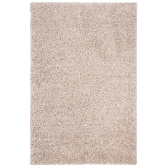 SAFAVIEH Solo Dulcibella Solid Plush Shag Area Rug, Beige, 4' x 6'