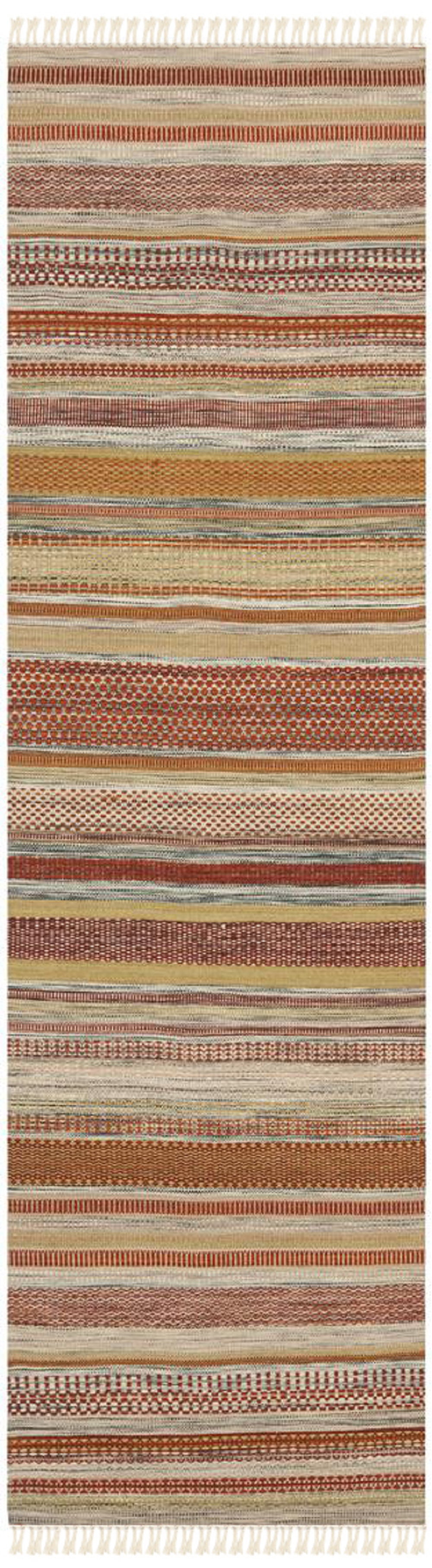 SAFAVIEH Striped Kilim STK311A Handwoven Beige Rug