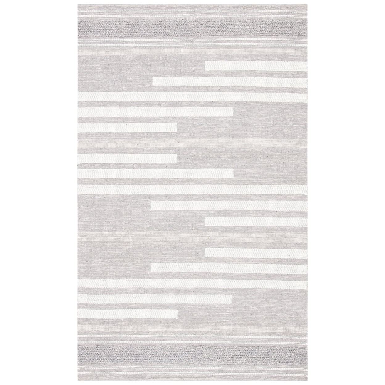 SAFAVIEH Striped Kilim Eamon Striped Area Rug, Silver/Grey, 9' x 12'