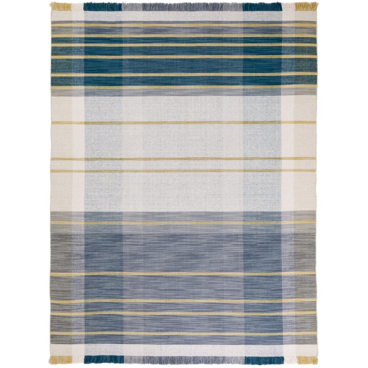 SAFAVIEH Striped Kilim STK706B Handwoven Beige /Teal Rug
