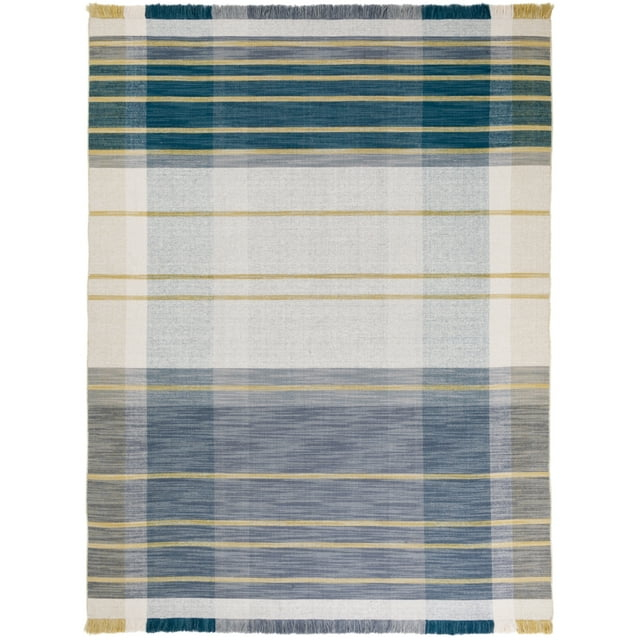 SAFAVIEH Striped Kilim STK706B Handwoven Beige /Teal Rug