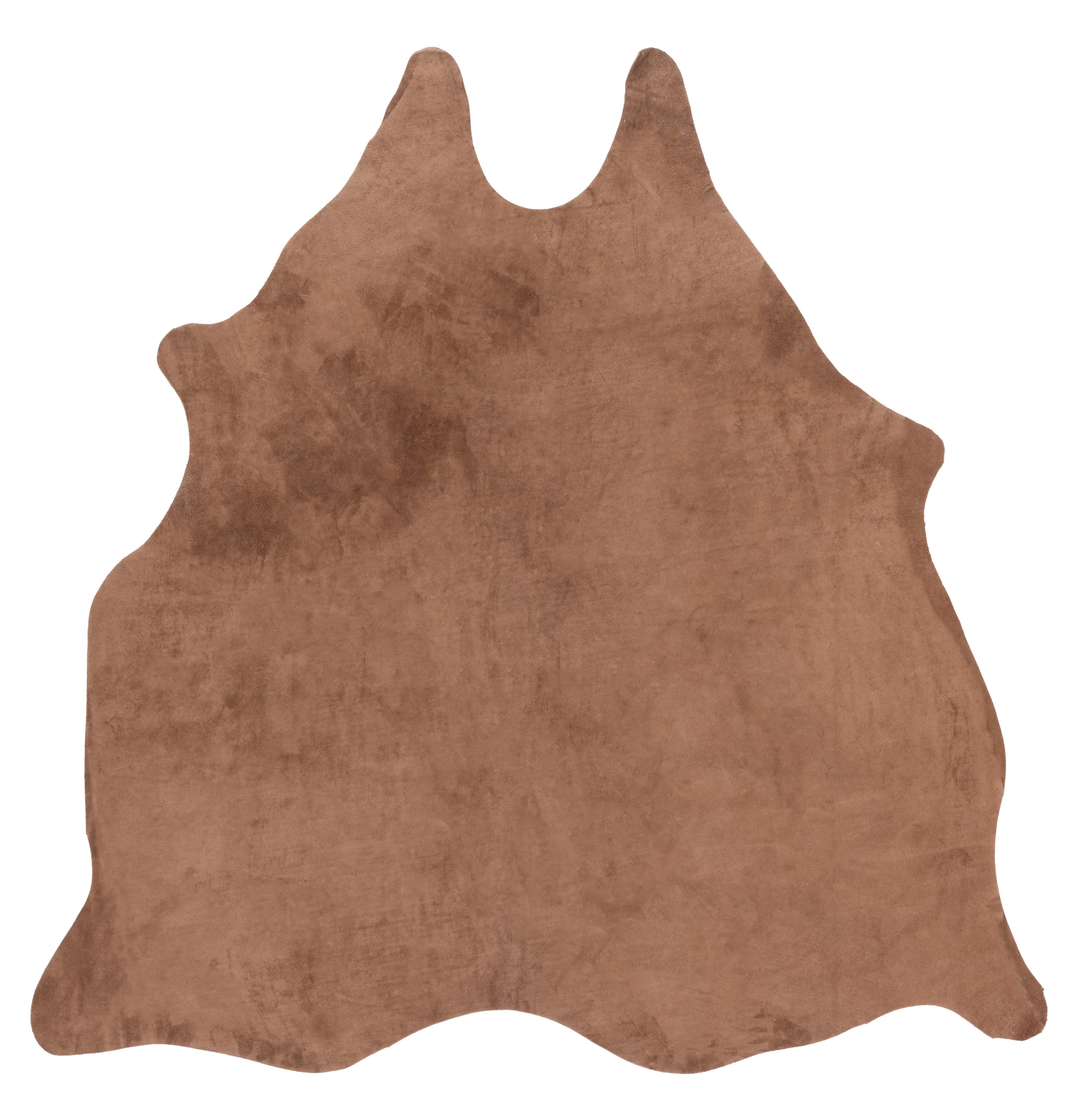 SAFAVIEH Suede Cowhide Einri Solid Area Rug, Light Brown, 5' x 7'