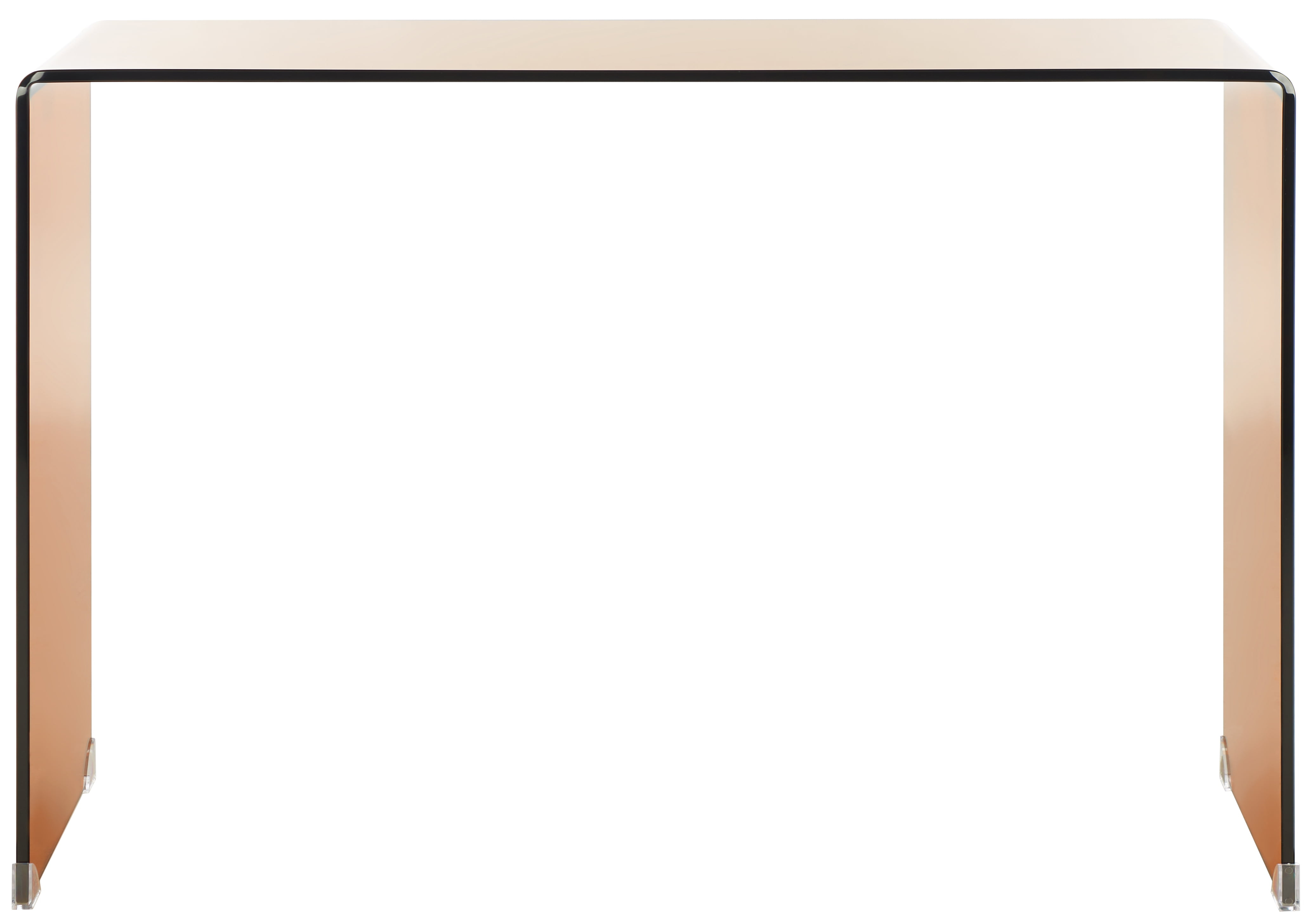 SAFAVIEH Taft Tempered Glass Console Table, Tea Glass (43.3 in. W x 13.8 in. D x 29.5 in. H)