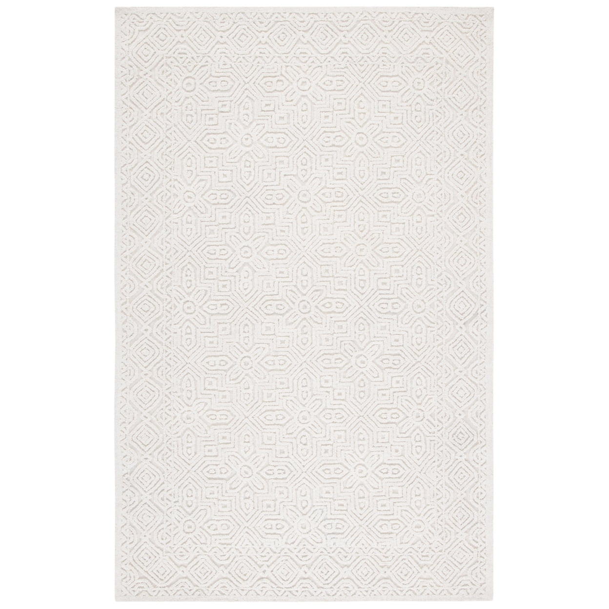 SAFAVIEH Textural Dinah Geometric Area Rug, Ivory, 11' x 15'