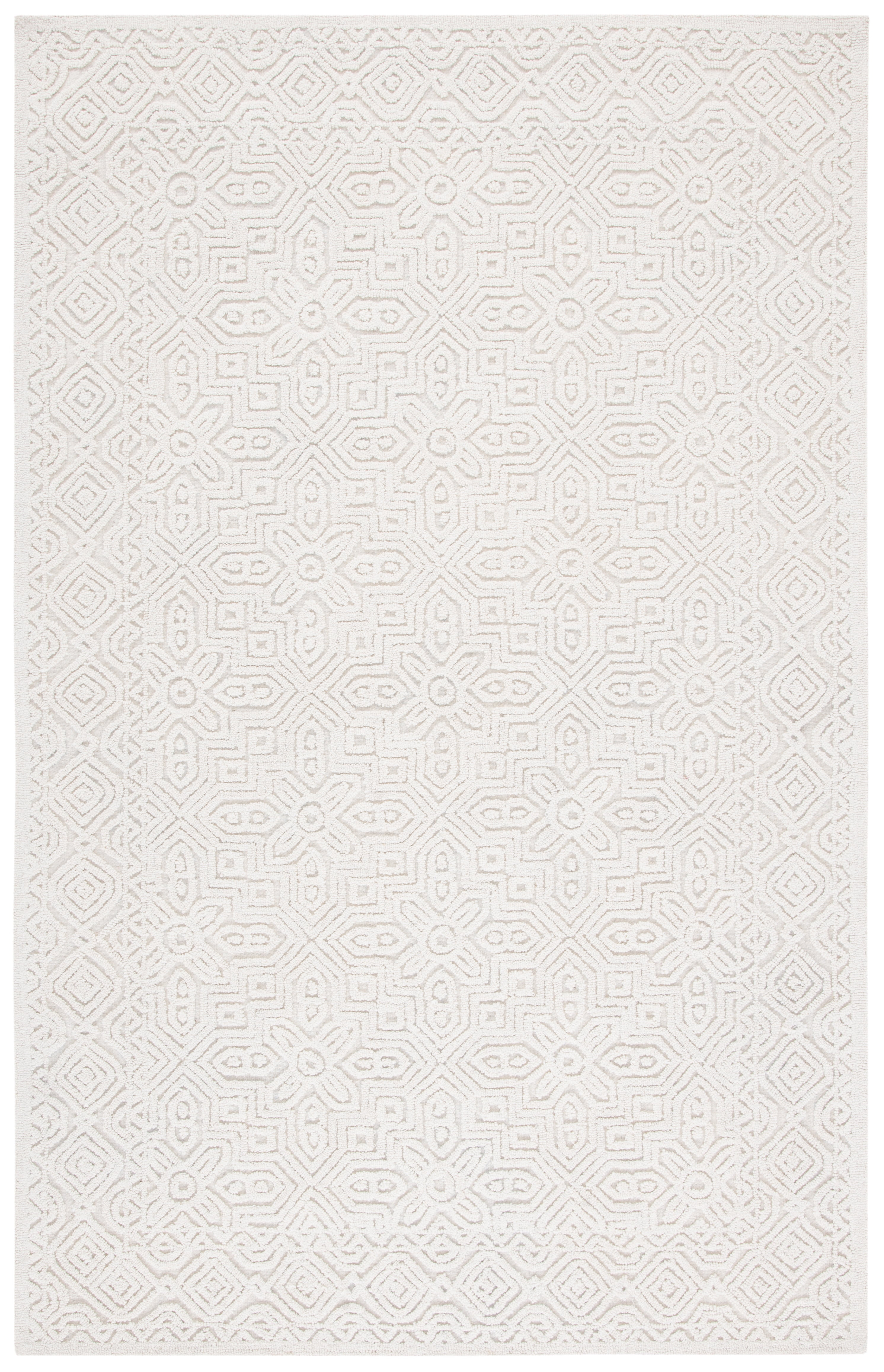 SAFAVIEH Textural Dinah Geometric Area Rug, Ivory, 11' x 15'