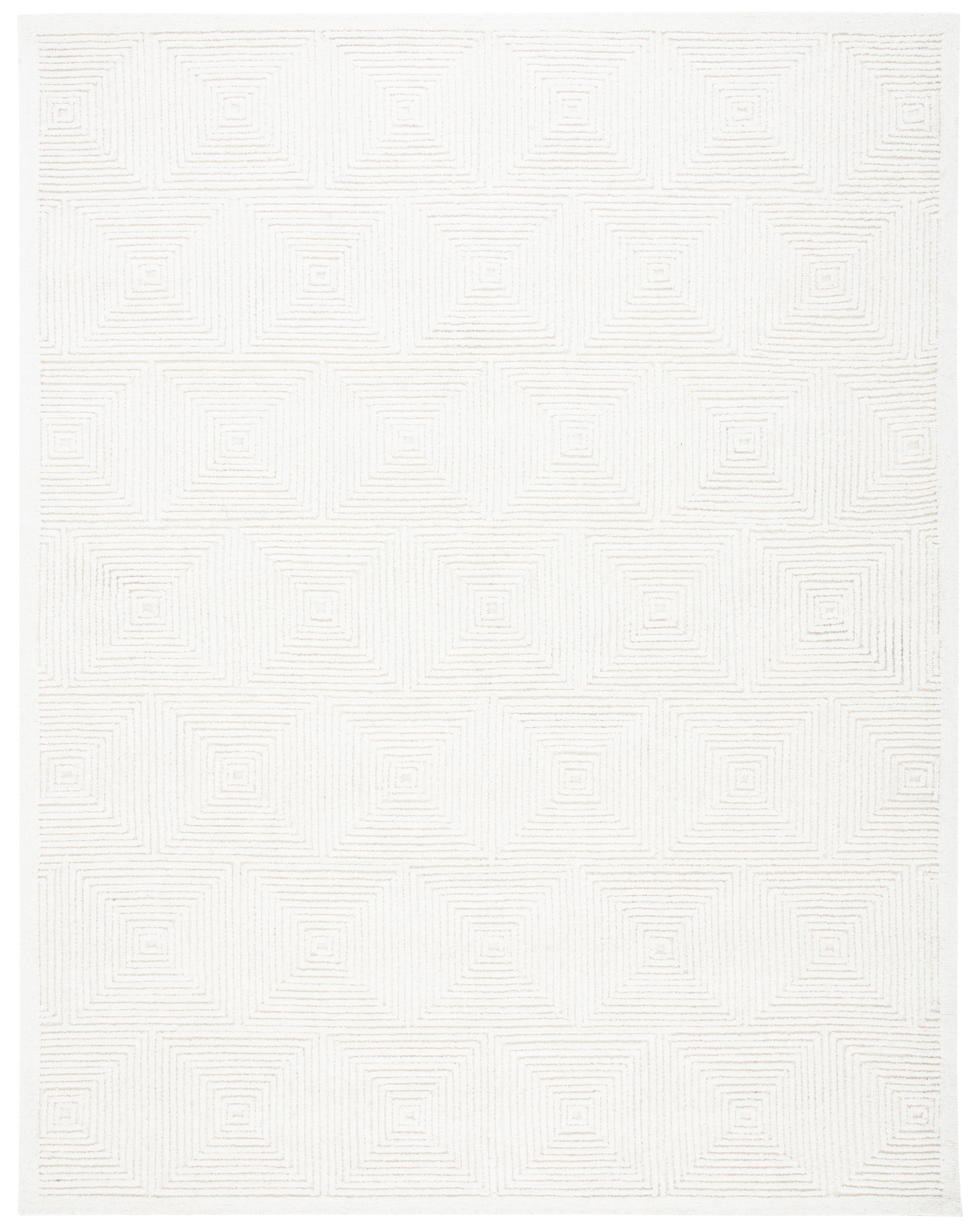 SAFAVIEH Textural Vince Geometric Area Rug, Ivory, 9' x 12'
