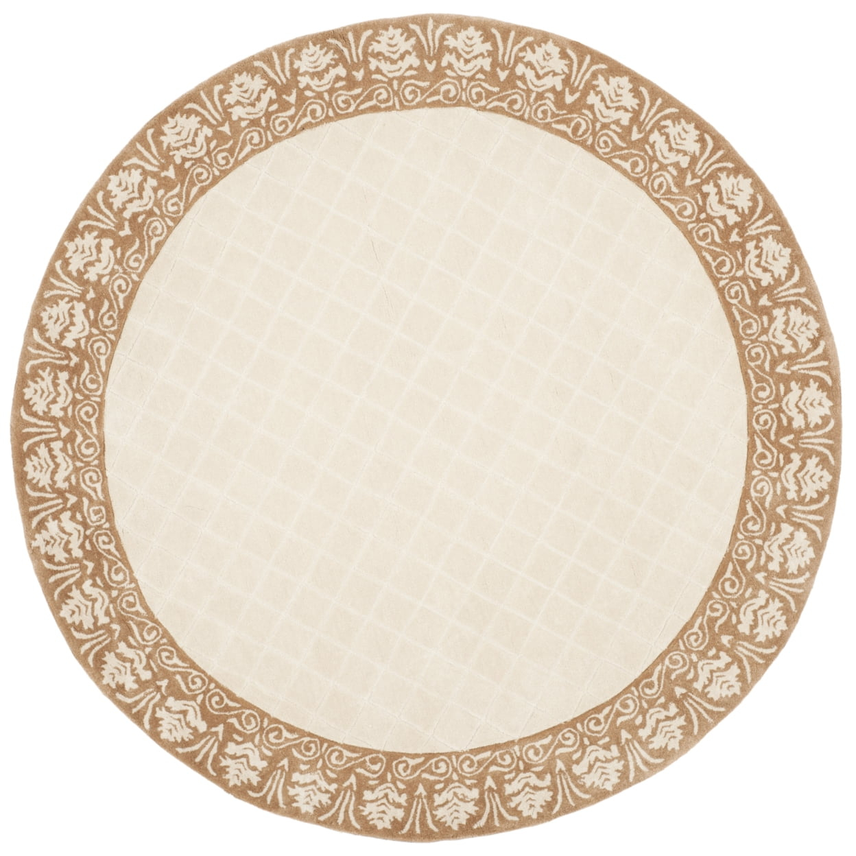 Total Performance Harrison TLP755 Hand Hooked Indoor Area Rug - Ivory/Creme - 6' Round - Safavieh