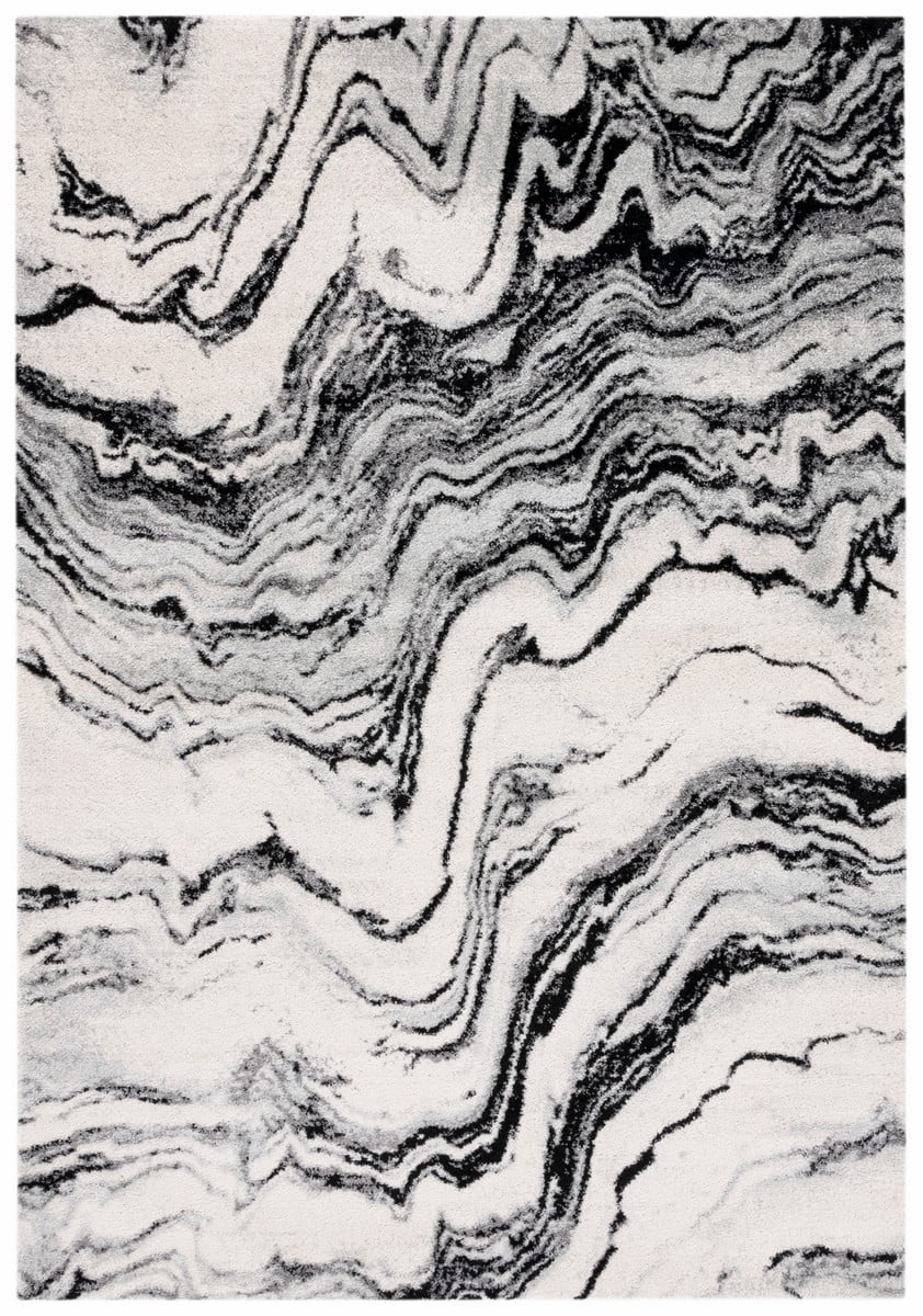 SAFAVIEH Tulum Brynn Abstract Area Rug, 9' x 12', Ivory/Black