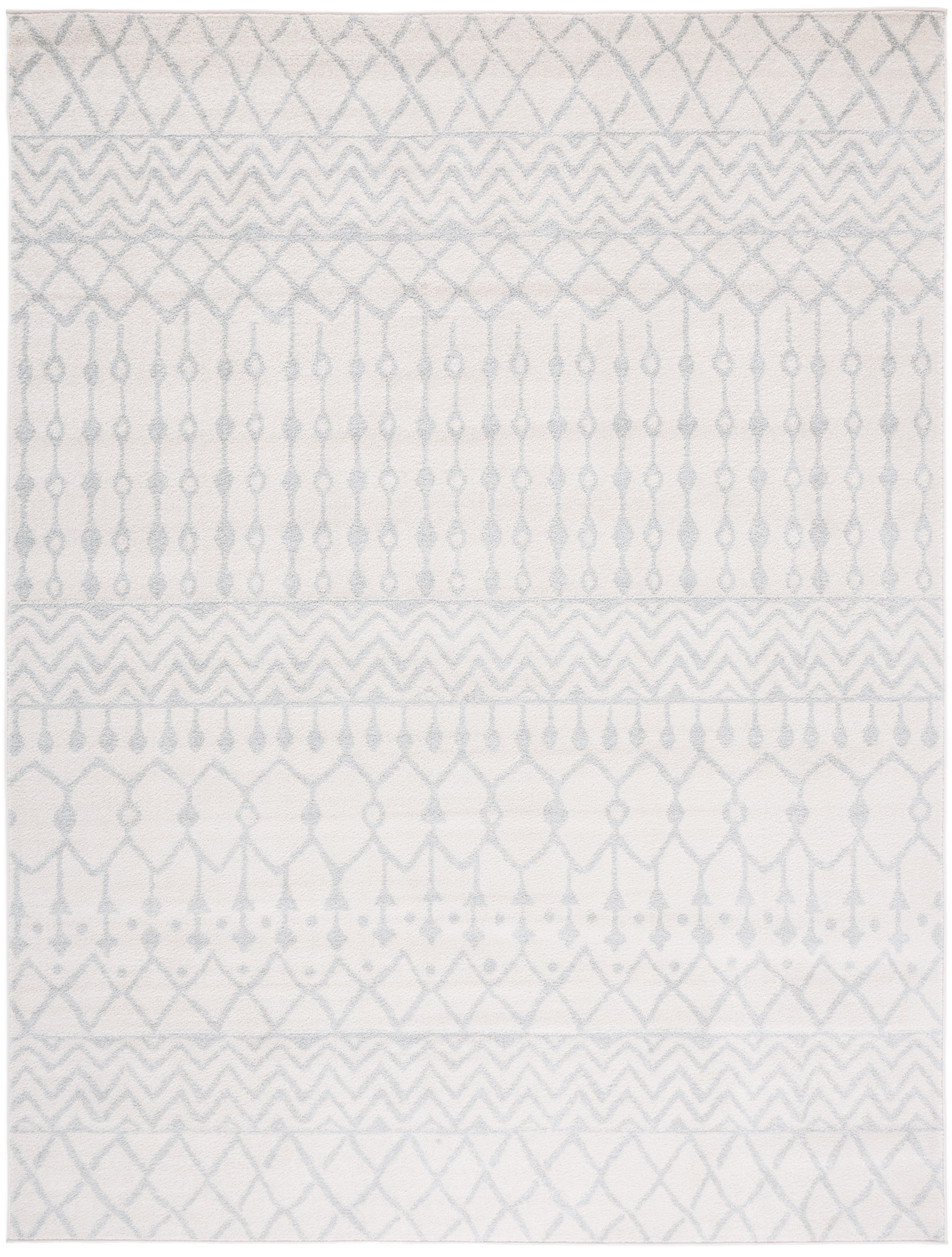 SAFAVIEH Tulum Glen Oriental Area Rug, Ivory/Light Grey, 12' x 18'