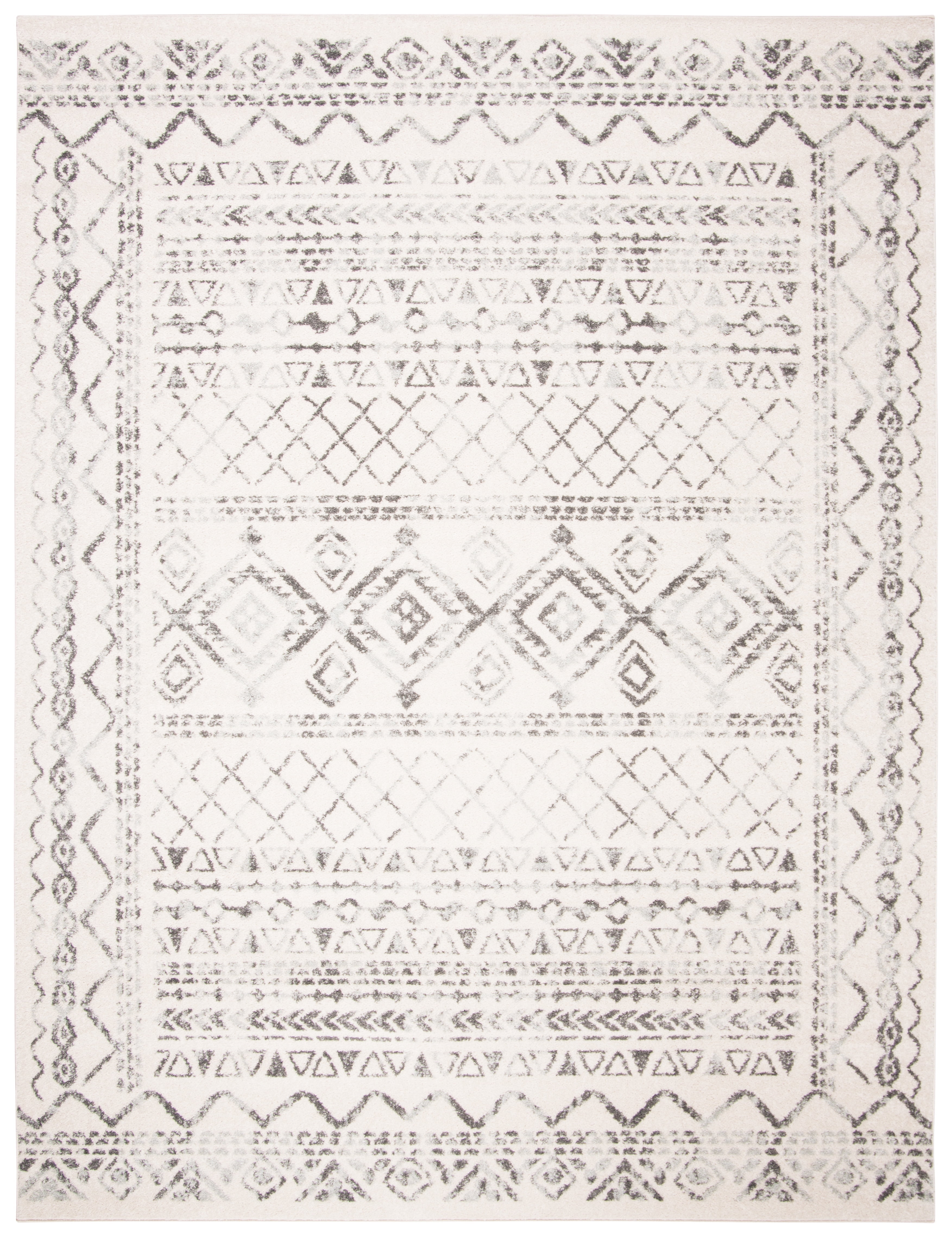 SAFAVIEH Tulum Ronald Oriental Area Rug, Ivory/Grey, 10' x 13'
