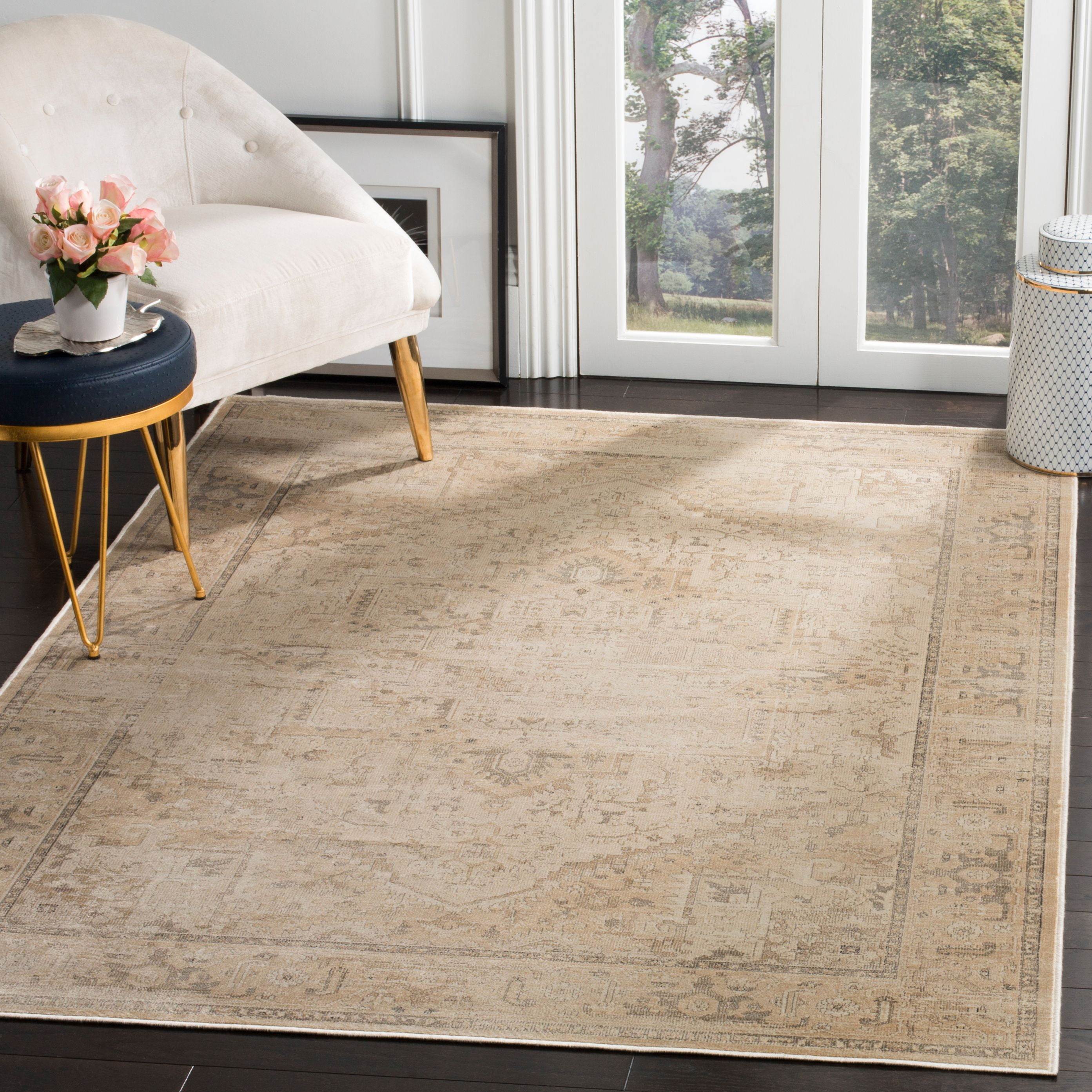 SAFAVIEH Vintage Adrian Traditional Area Rug, Stone, 9' x 12'