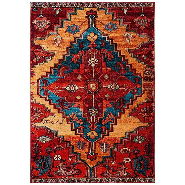 SAFAVIEH Vintage Hamadan Erksine Oriental Area Rug, Red/Blue, 9' x 12'