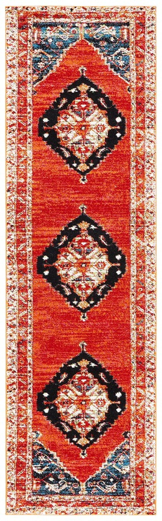 SAFAVIEH Vintage Hamadan Keighley Oriental Area Rug, Red/Navy, 2'3" x 4'