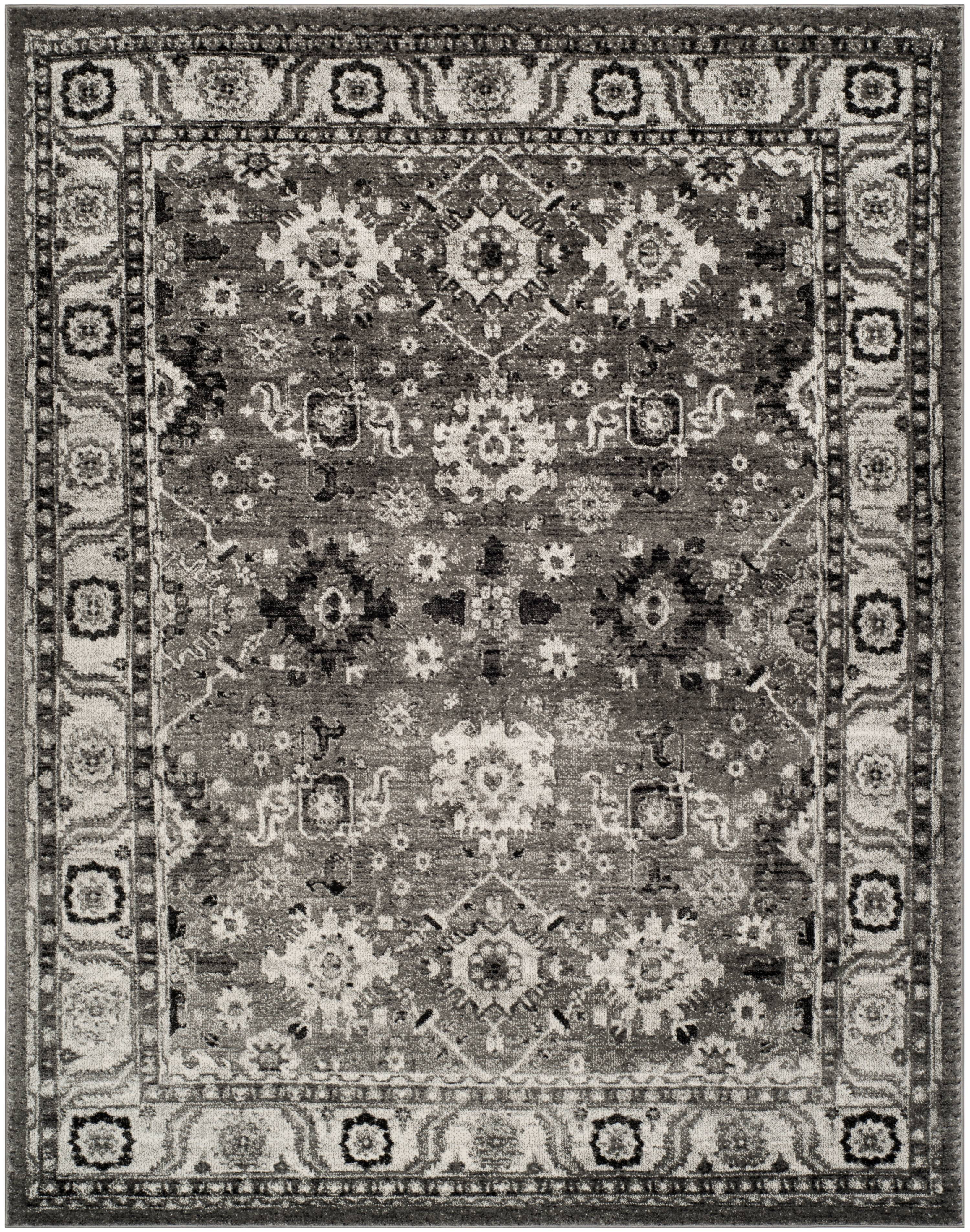 Vintage Hamadan VTH214 Power Loomed Indoor Area Rug - Grey/Black - 8'x10' - Safavieh.
