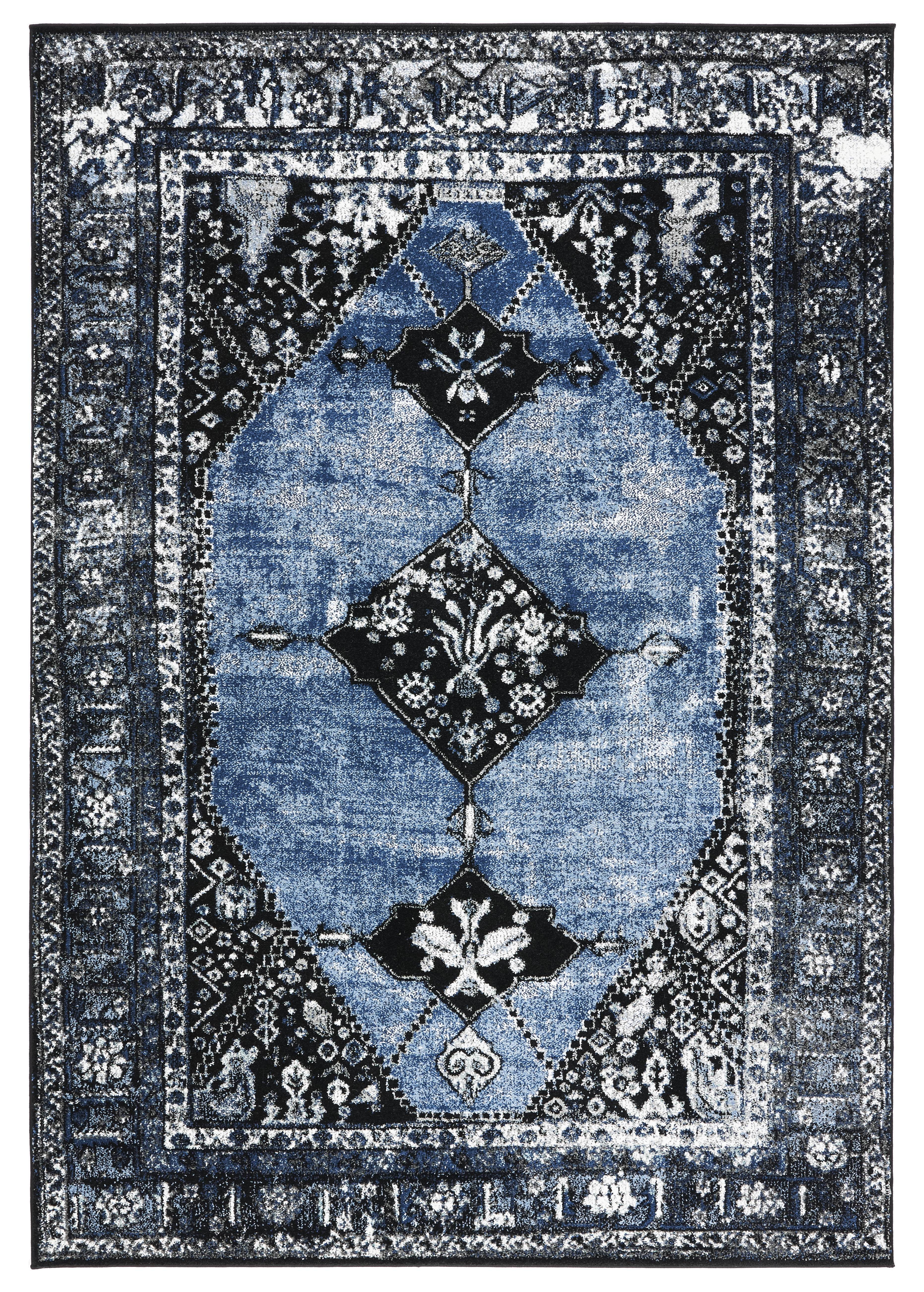 SAFAVIEH Vintage Hamadan Samia Oriental Area Rug, Blue/Grey, 9' x 12'