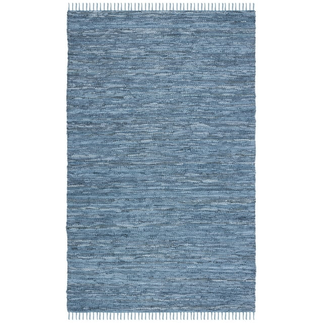 SAFAVIEH Vintage Leather Christal Solid Area Rug, Blue/Grey, 5' x 8'
