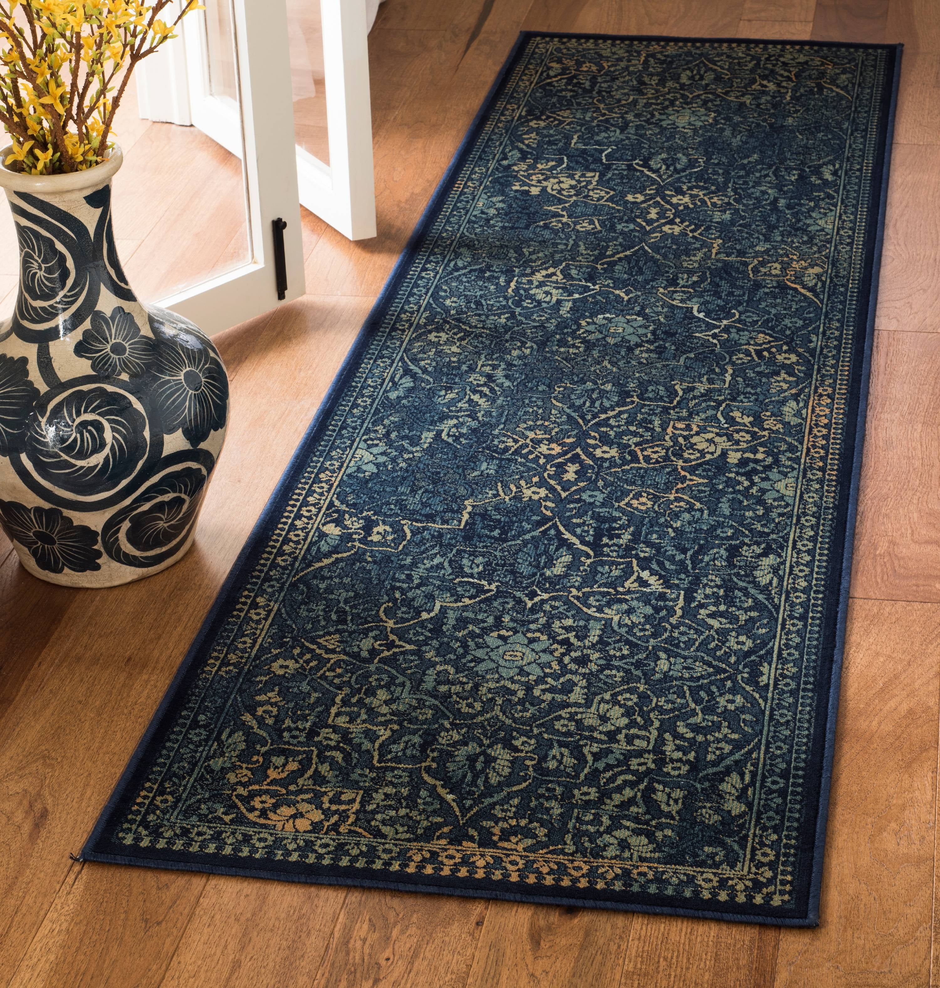 SAFAVIEH Vintage Mirko Traditional Runner Rug, Blue/Yellow, 2'2" x 8'