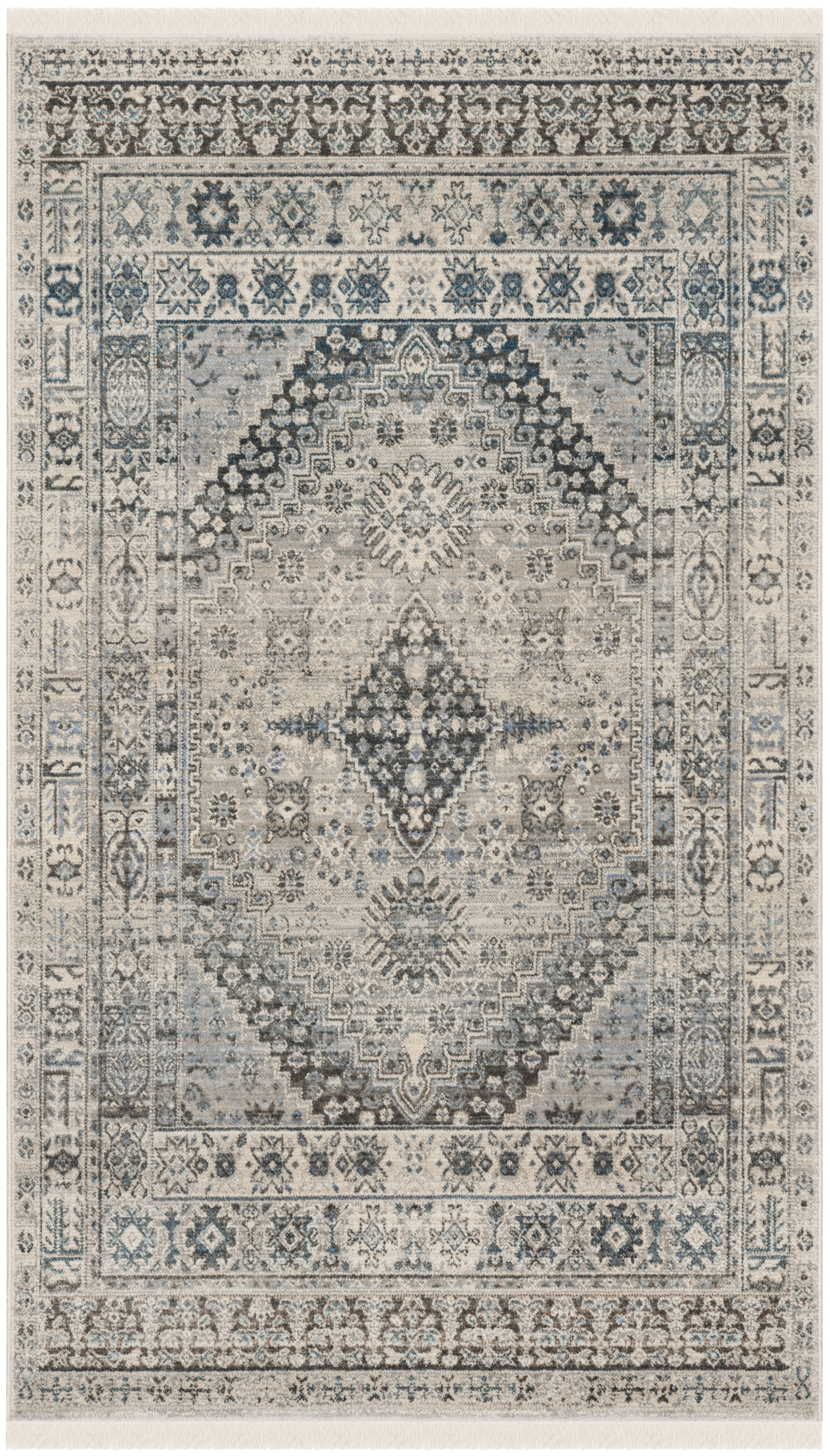 Vintage Persian VTP472 Power Loomed Indoor Accent Rug - Grey/Blue - 3'x5' - Safavieh.