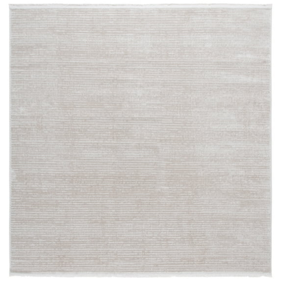 SAFAVIEH Whisper Zoe Solid Area Rug, Beige/Ivory, 6'7" x 6'7" Square