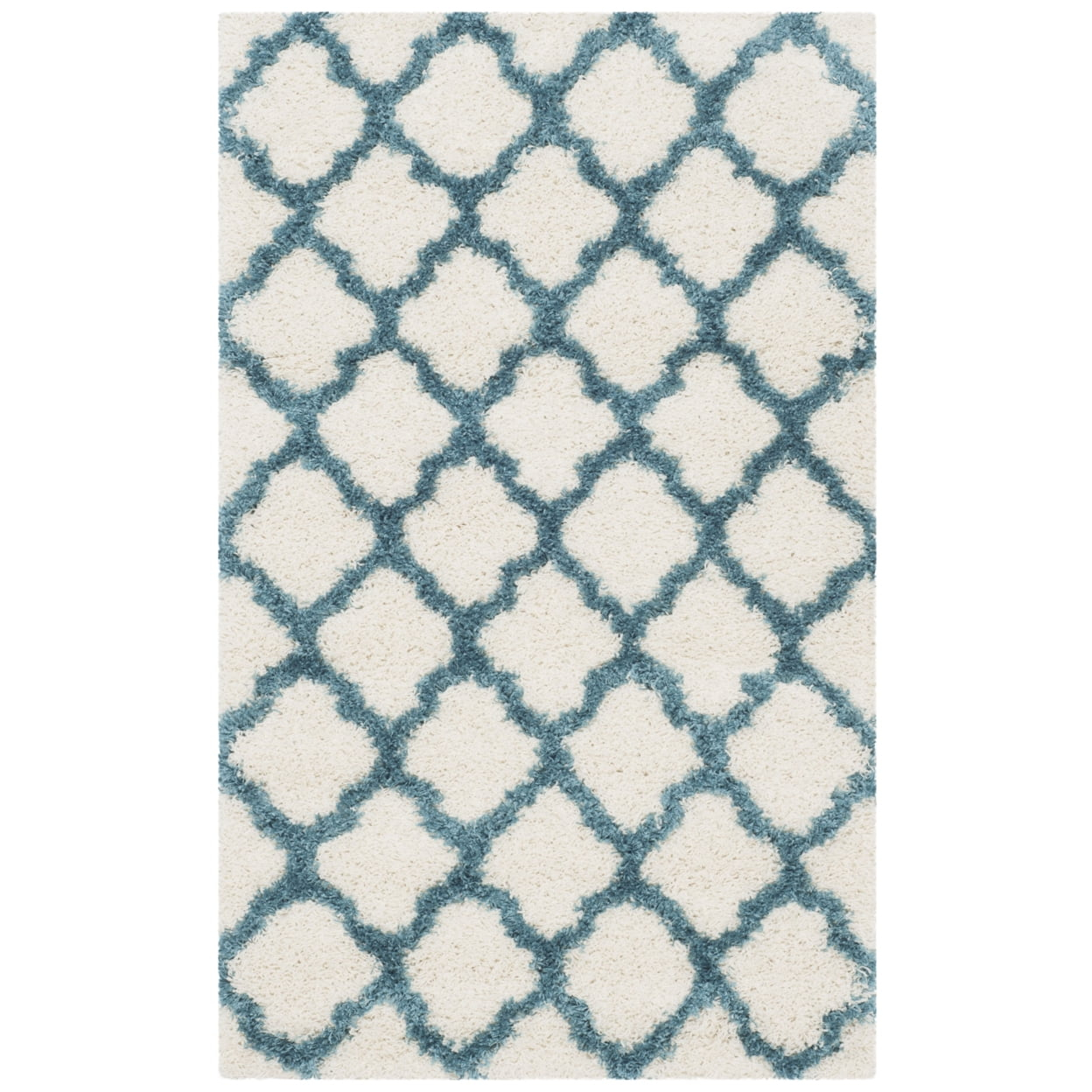 Shag Kids SGK569 Power Loomed Accent Rug - Ivory/Blue - 2'3"x5' - Safavieh.
