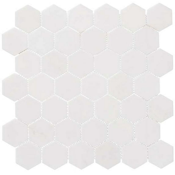 SAMPLE-Channing 2" x 2" Marble Honeycomb Mosaic Floor Use Tile
