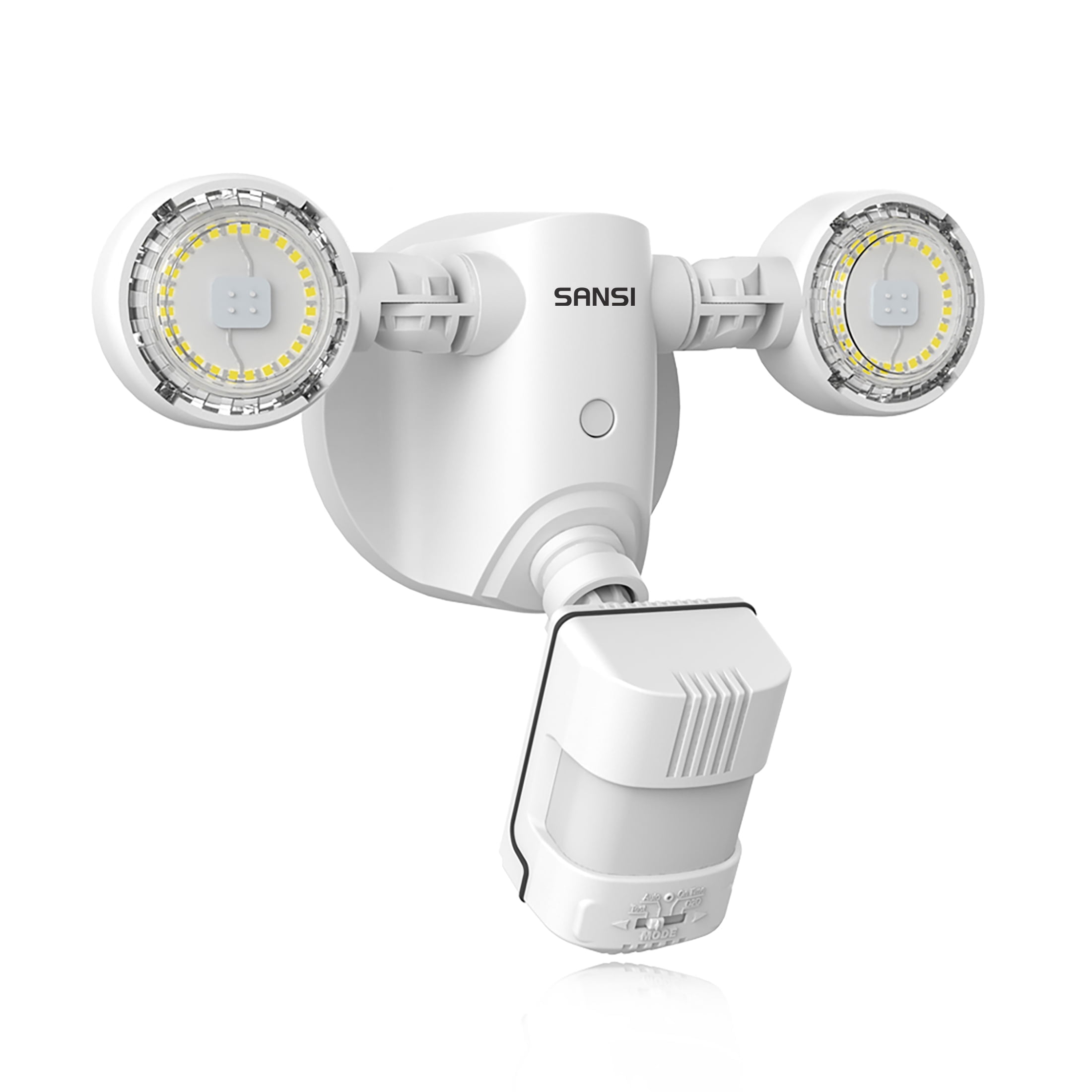 SANSI 15W Motion Sensor Outdoor Lights 2000LM LED Security Light, 5000K Dusk to Dawn Light, 4 Modes