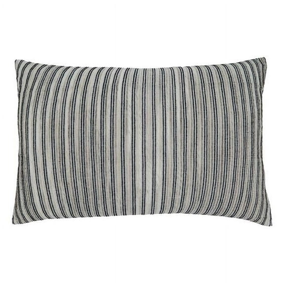 Saro Ginevra Striped Cotton Blend Pillow Cover