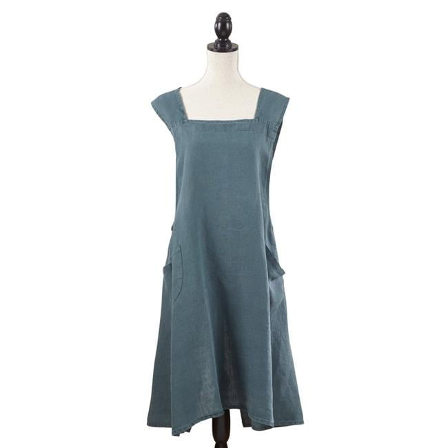Saro Lifestyle Criss Cross Cuisine Apron, 28"x35", Blue