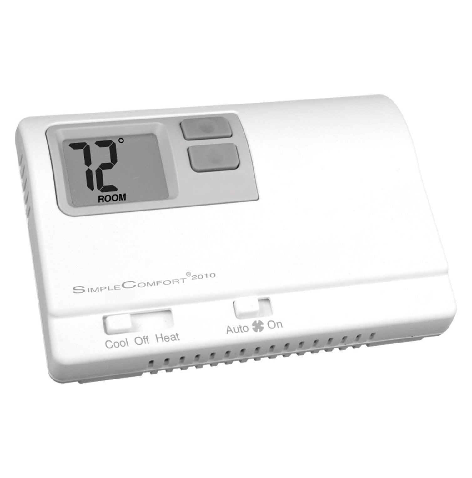 SC2010L Thermostat, 1-Stage Heat/Cool or Heat Pump, Backlit, Dual Power,Multicolor