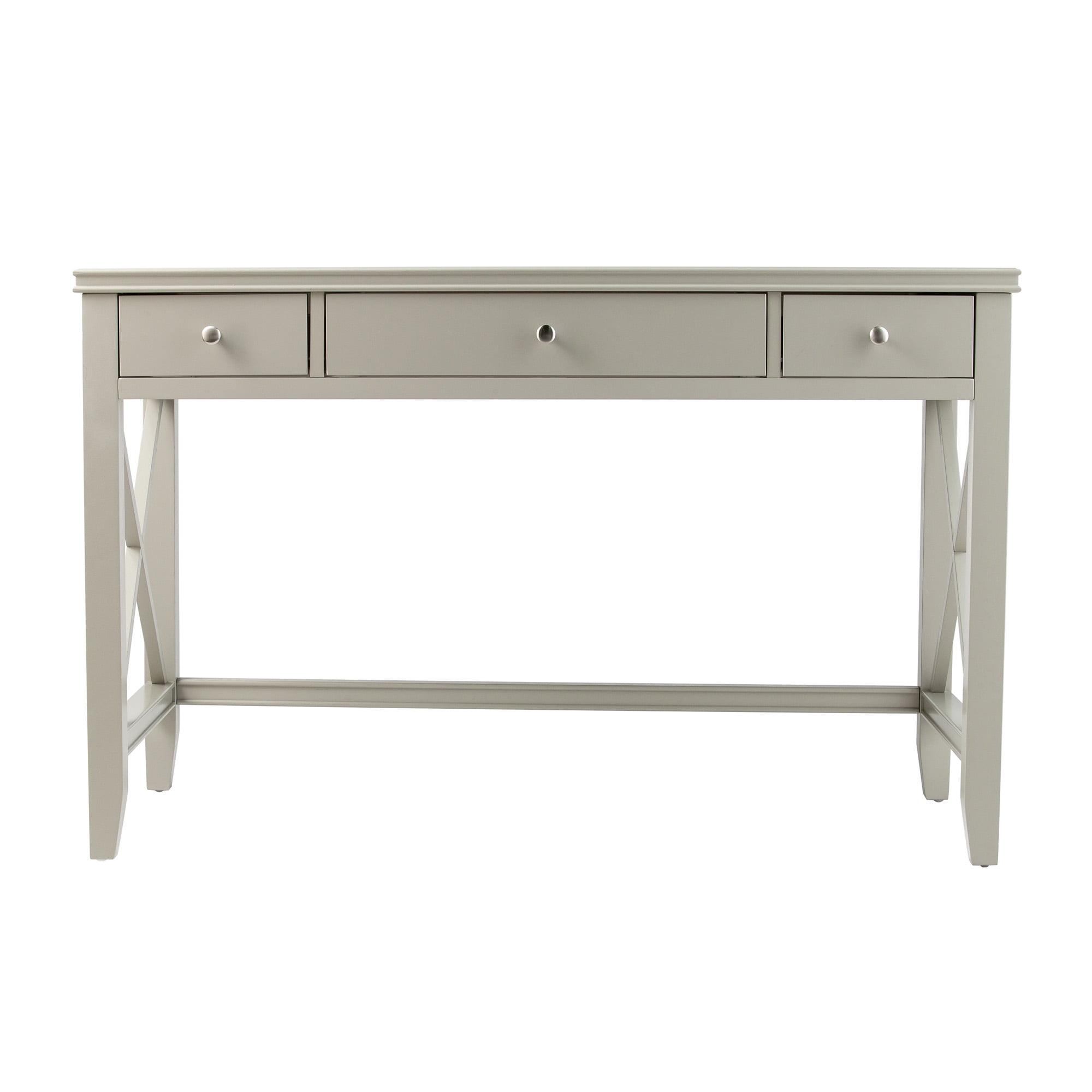 SEI Furniture Larksmill Wooden Farmhouse Writing Desk in Gray