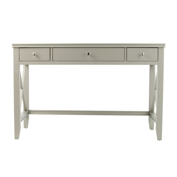 SEI Furniture Larksmill Wooden Farmhouse Writing Desk in Gray