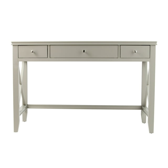 SEI Furniture Larksmill Wooden Farmhouse Writing Desk in Gray