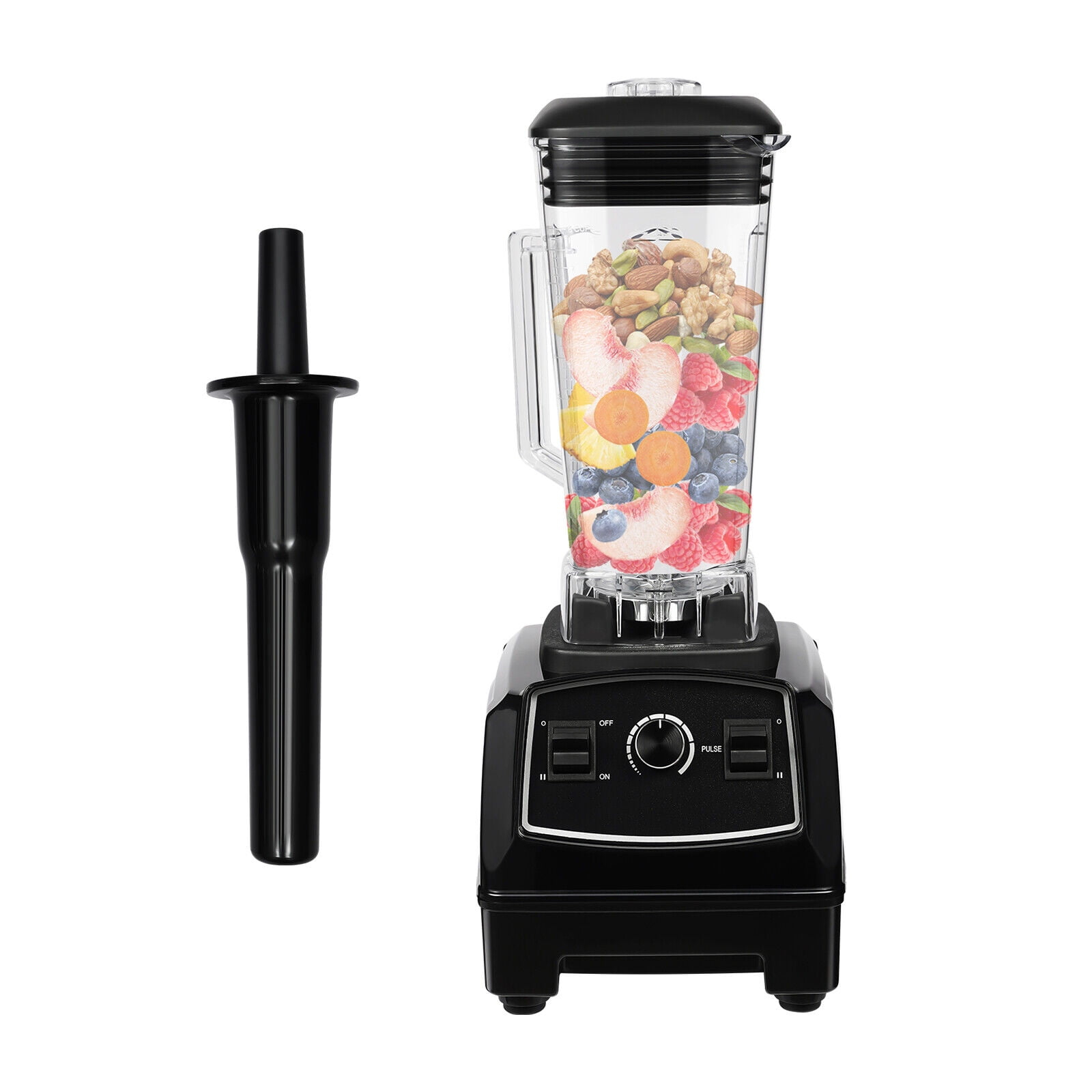 2200W Professional Blender 2L Countertop Smoothie Blender Commercial Frappe Machine 26000rpm, 15-25S Quick Ice-Breaking Smoothie Maker w/Mixing Rod