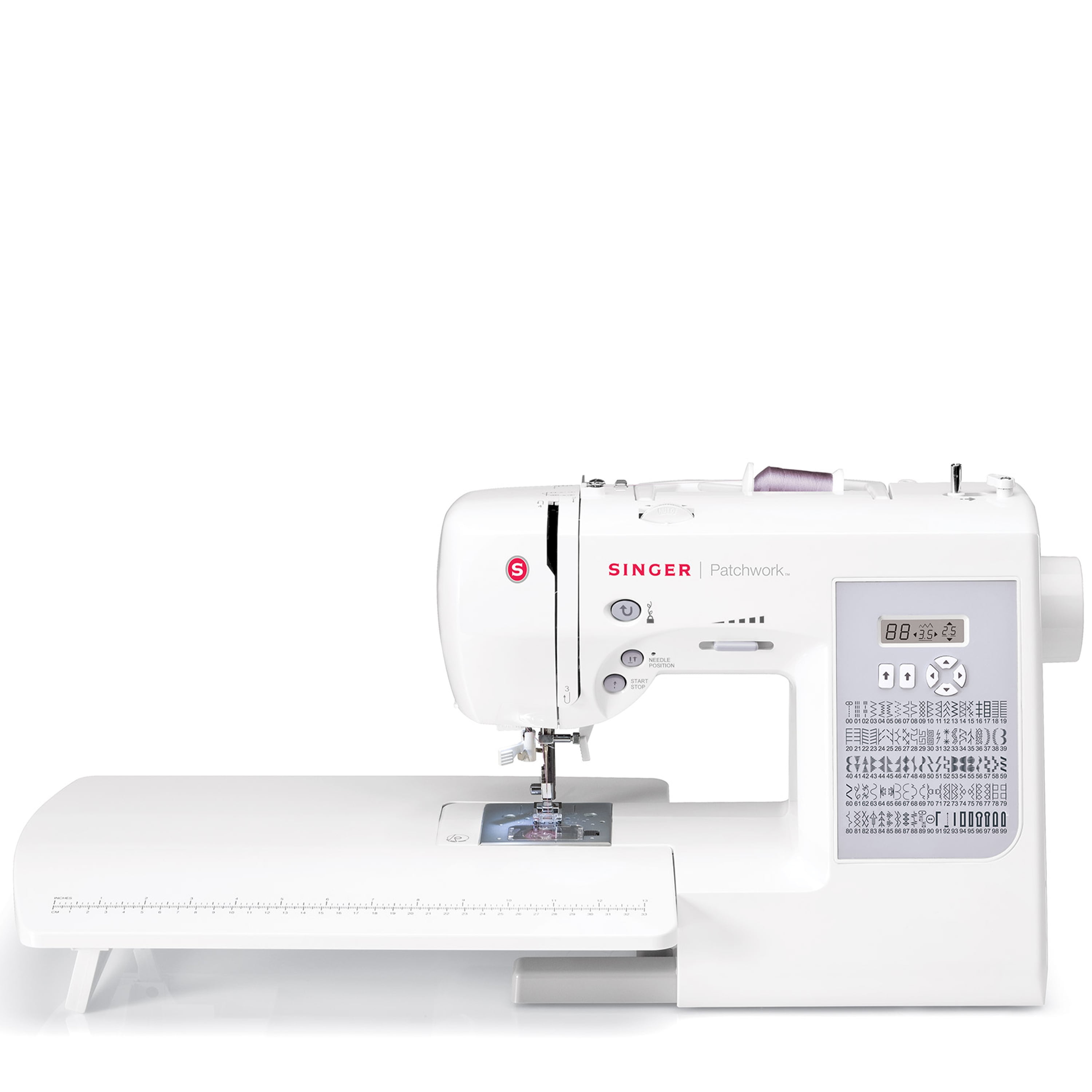 SINGER® Patchwork 7285Q Sewing Machine | 100 Stitches & 7 Buttonhole Styles | Included Extension Table & Accessories for Quilting & Sewing Project