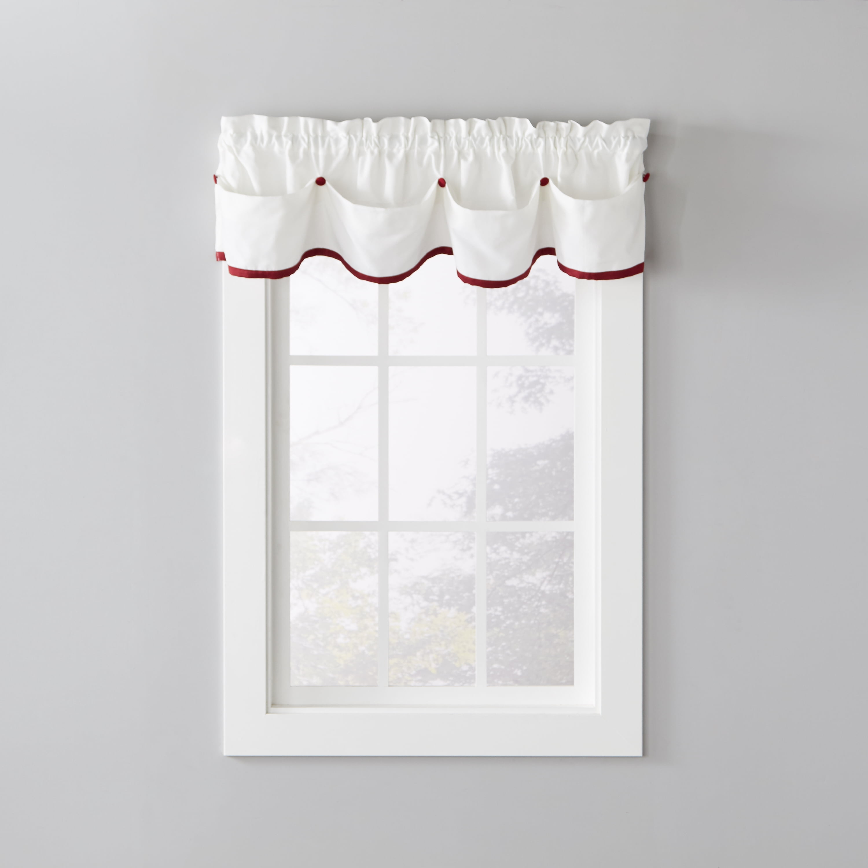 SKL Home Rod Pocket Light Filtering Valance, 58 in x 13 in