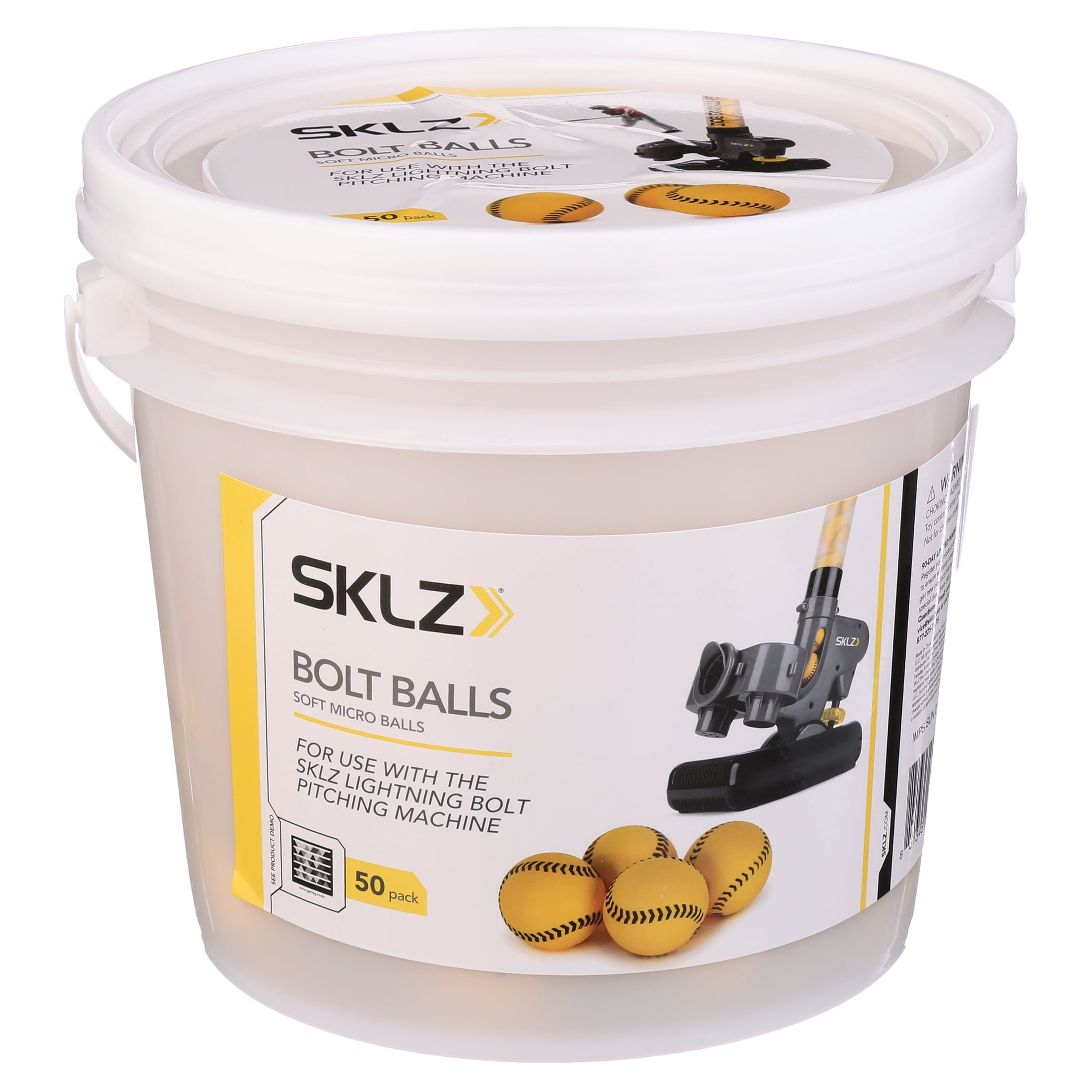 SKLZ Bolt Balls Soft Micro Training Balls - 50 Pack - Yellow