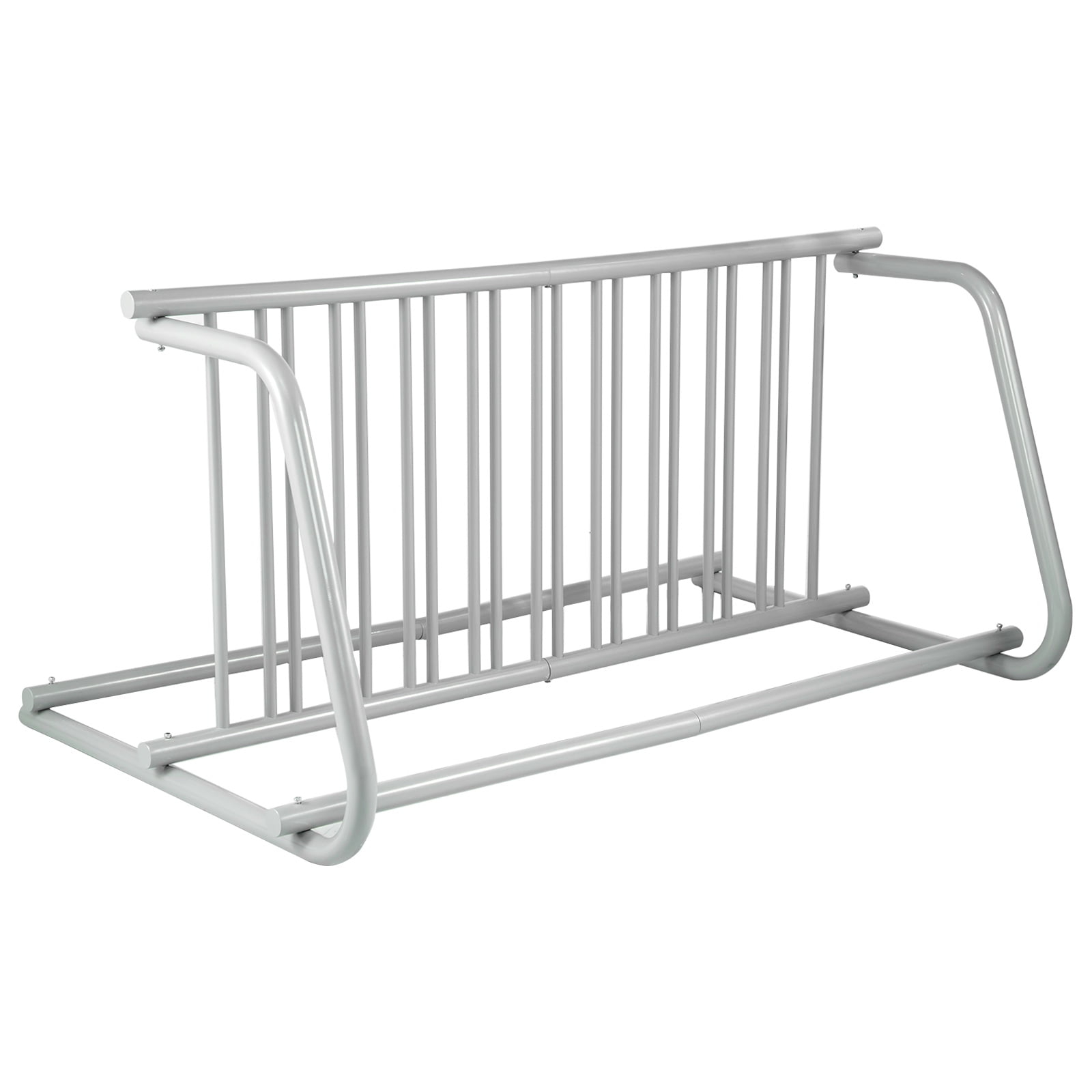KFFKFF 10 Holders Floor Bike Rack, 59" Length All-Steel Grid Bike Rack, 10-Bike Capacity Dual-Side Storage Stand for Garages Streets Yards Bike Events